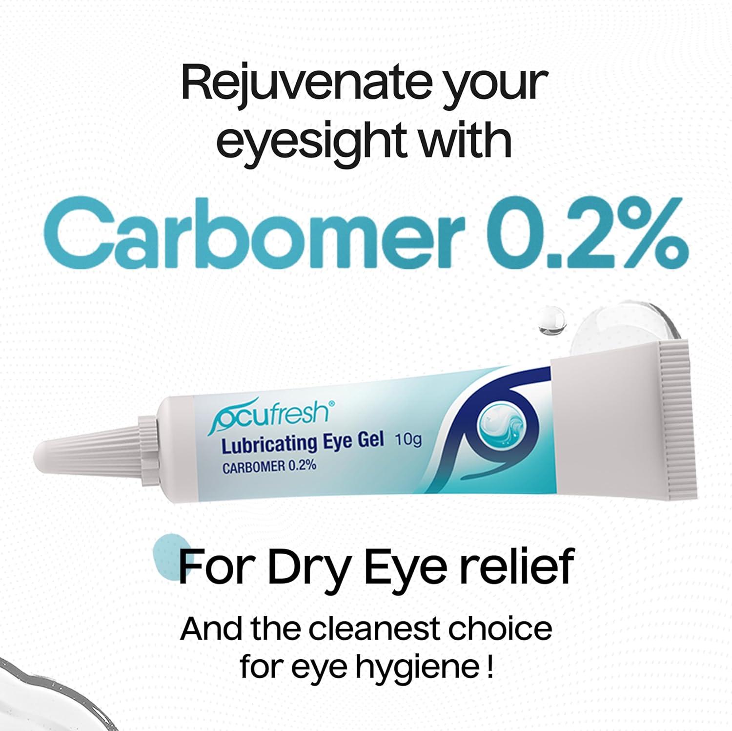Ocufresh Carbomer 0.2% Lubricating Eye Gel, Eye Gel Drops for Tired & Dry  Eyes