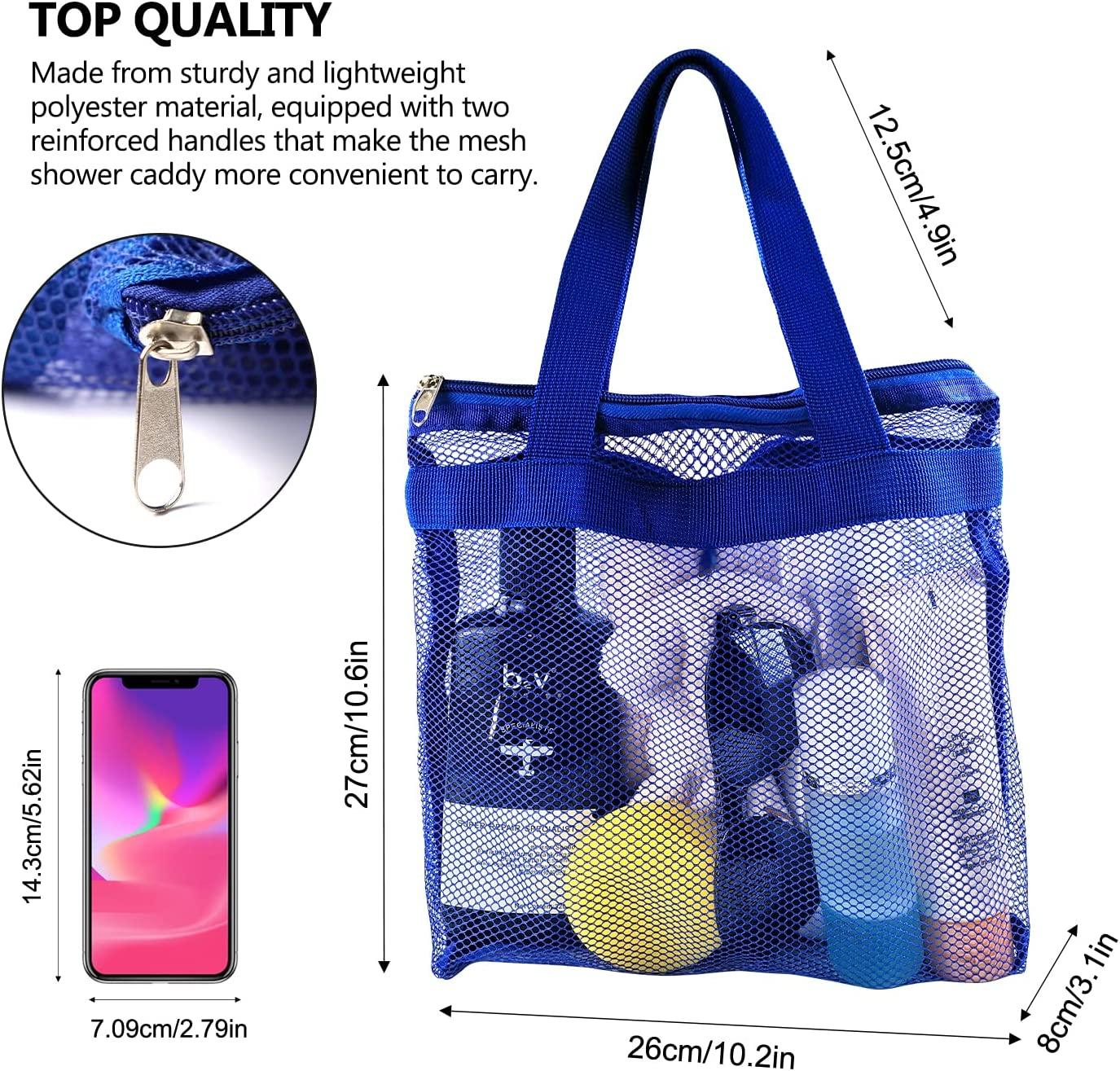 Mesh Shower Caddy Tote, Toiletry Organizer with 8 Compartments