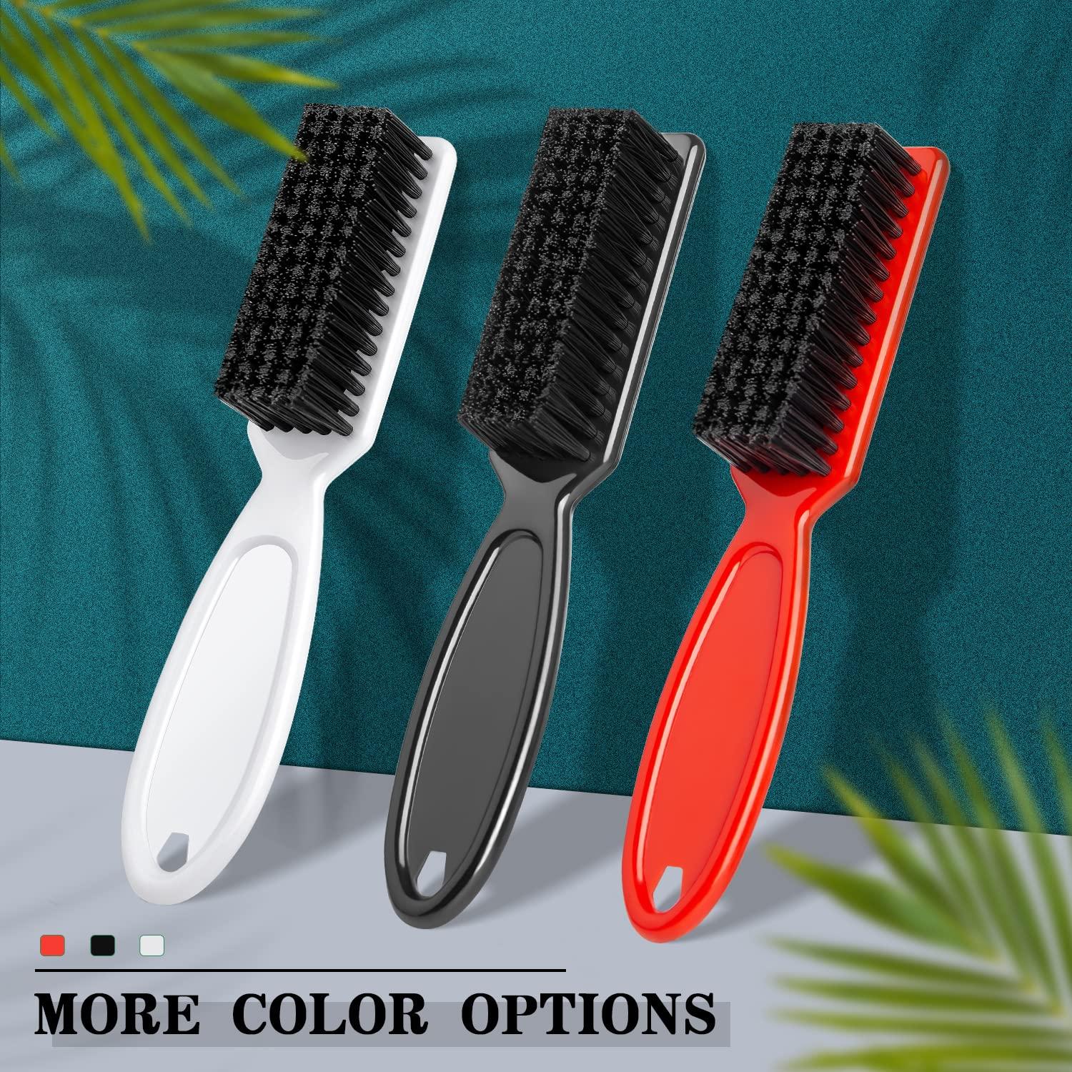 2 Pieces Barber Blade Cleaning Brush - Gitmax Clipper Brush Cleaner Barber  Fade Brushes for Haircut Barbers Supplies Black