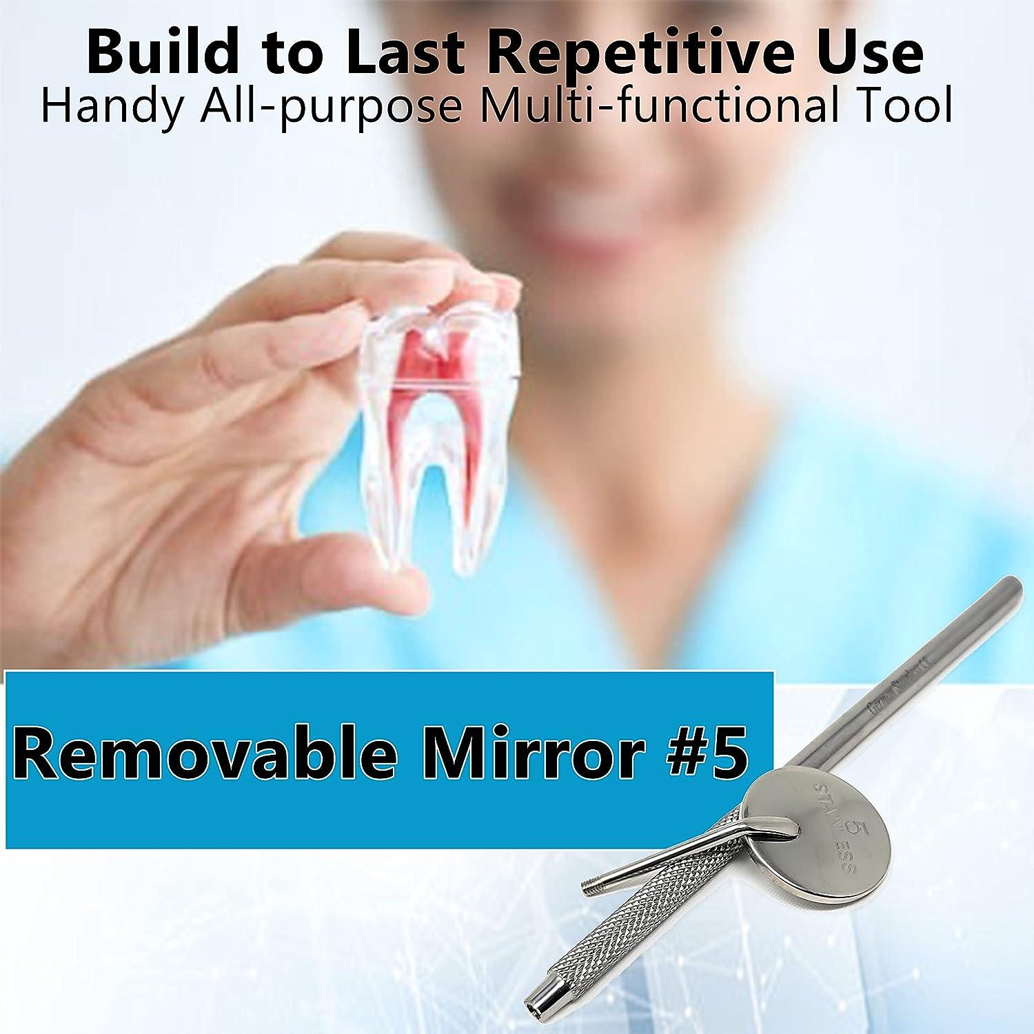 Stainless Steel Dental Mirror 5 with Handle 6.5 Dentist Tool for Teeth