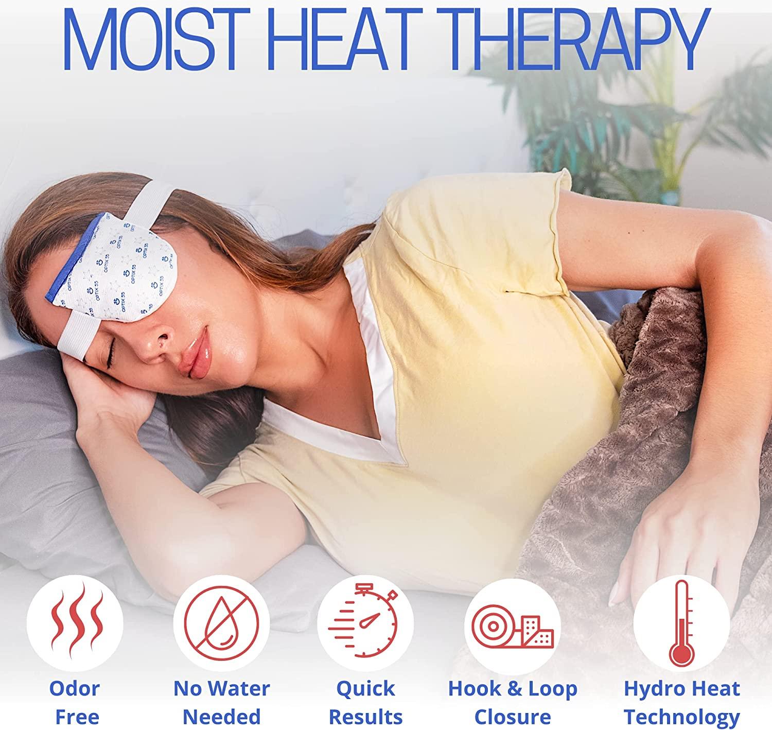 Single Moist Heat Eye Compress Pad Microwavable, Eye Mask for Dry Eye