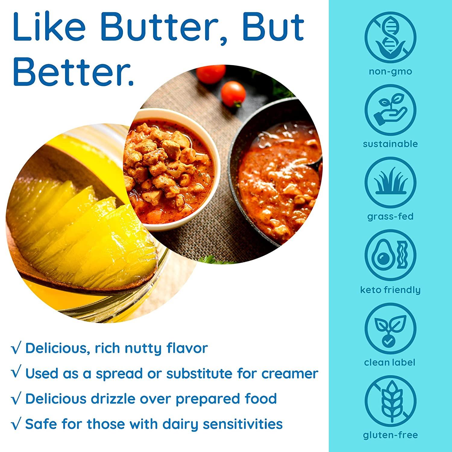 GrassFed PastureRaised Ghee Clarified Butter LactoseFree 16 fl oz (Pack of 1)