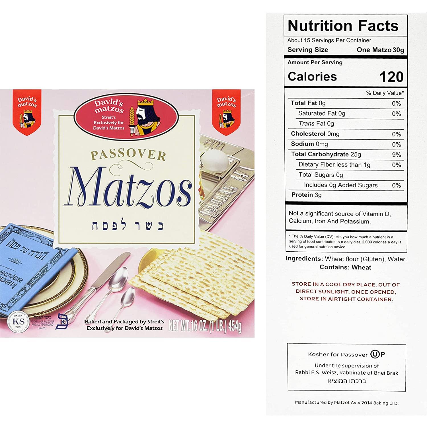 David's Matzo, Passover Matzos, Delicious Tasting Thin & Crispy Matzo