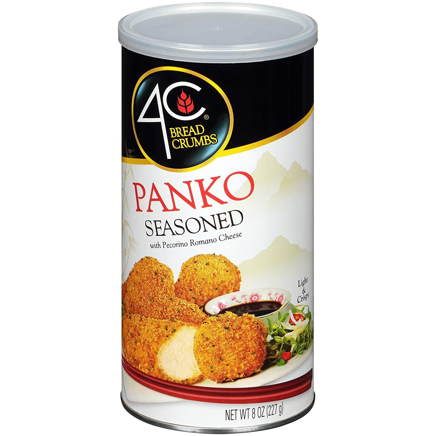 4C Premium Bread Crumbs, Panko Seasoned 1 Pack, Regular & Gluten Free, Flavorful Crispy Crunchy