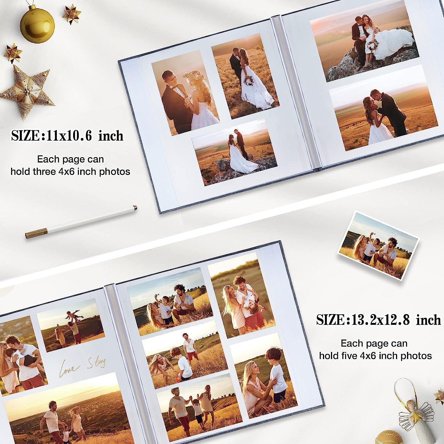 Photo Album Self Adhesive Pages for 4x6 5x7 8x10 Pictures Scrapbook  Magnetic Photo Albums with Sticky Pages Books with A Metallic Pen for Baby  Wedding