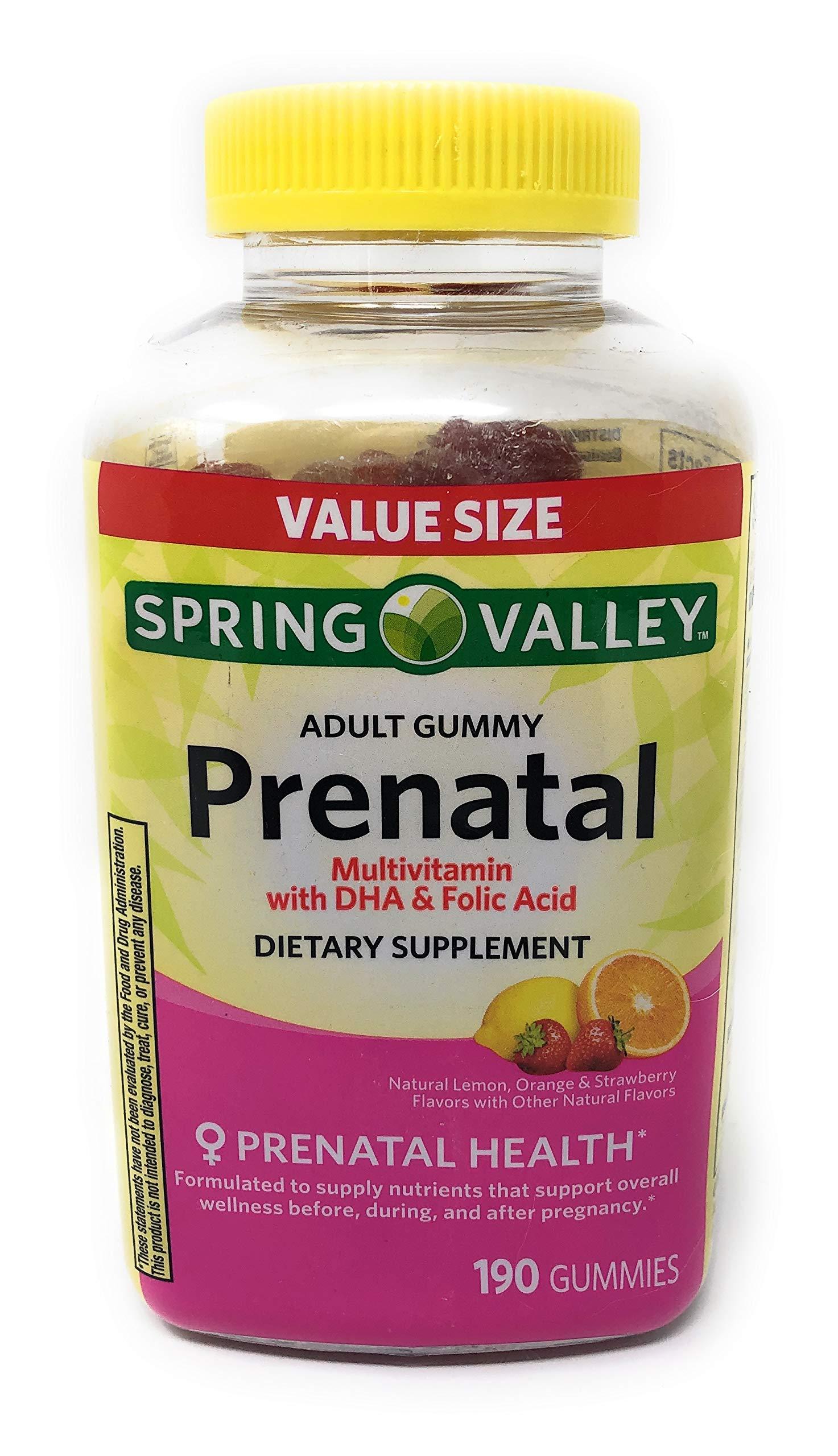 Spring Valley Adult Prenatal Health Multivitamin DHA & Folic Acid Fruit