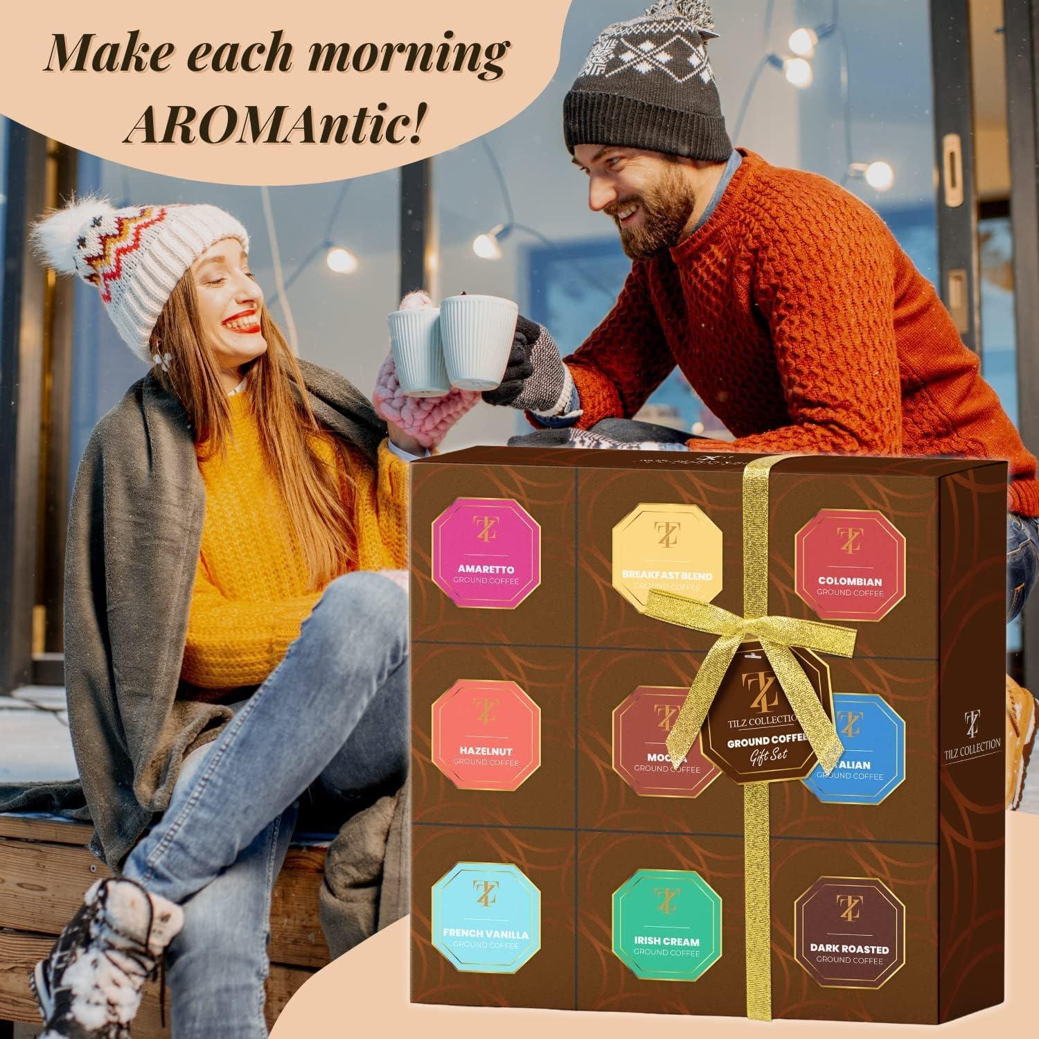 Gourmet Flavoured Coffee Gift Set Medium-Dark Roasted, Perfect