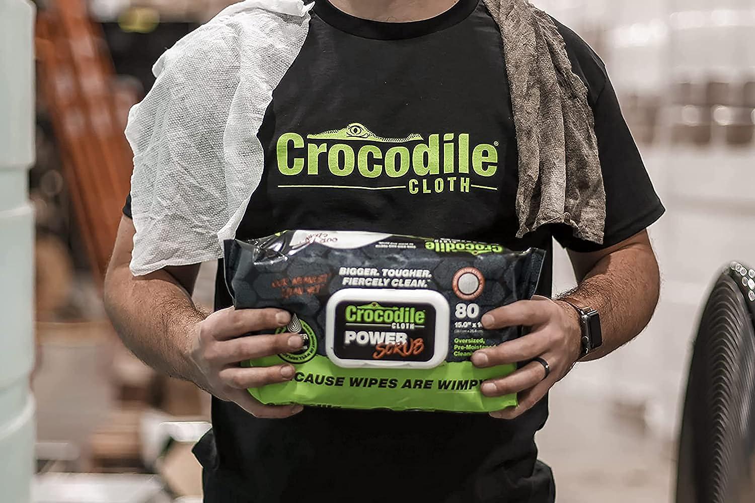 Crocodile Cloth Original - 100, 10 X 15 Cleaning Wipes. Large, Moist,  Absorbent and Disposable Cleaning Cloths. Safe on Skin and Multiple  Surfaces. 100 Count (Pack of 1)