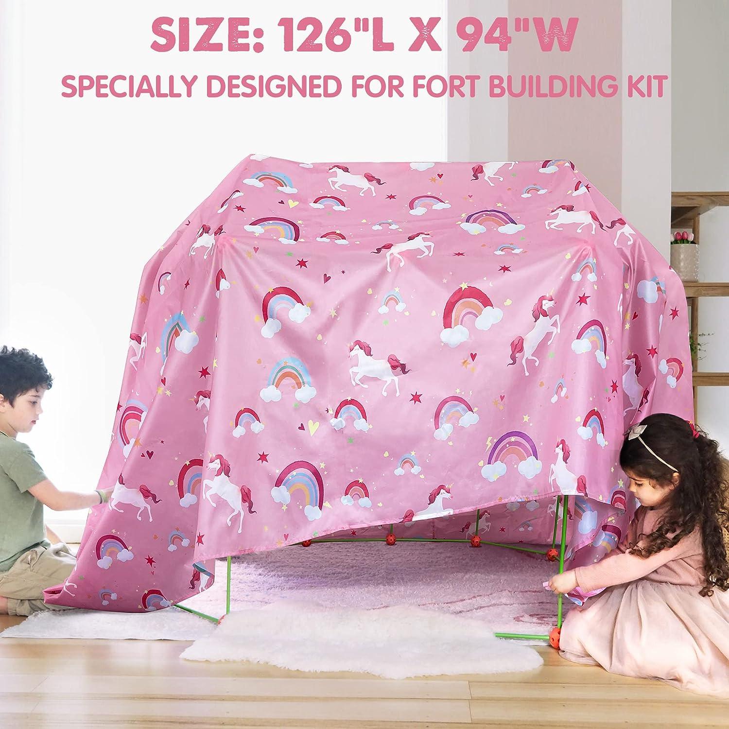 Blanket Fort for Kids, Fits Fort Building Kit, Kids Fort, Pink