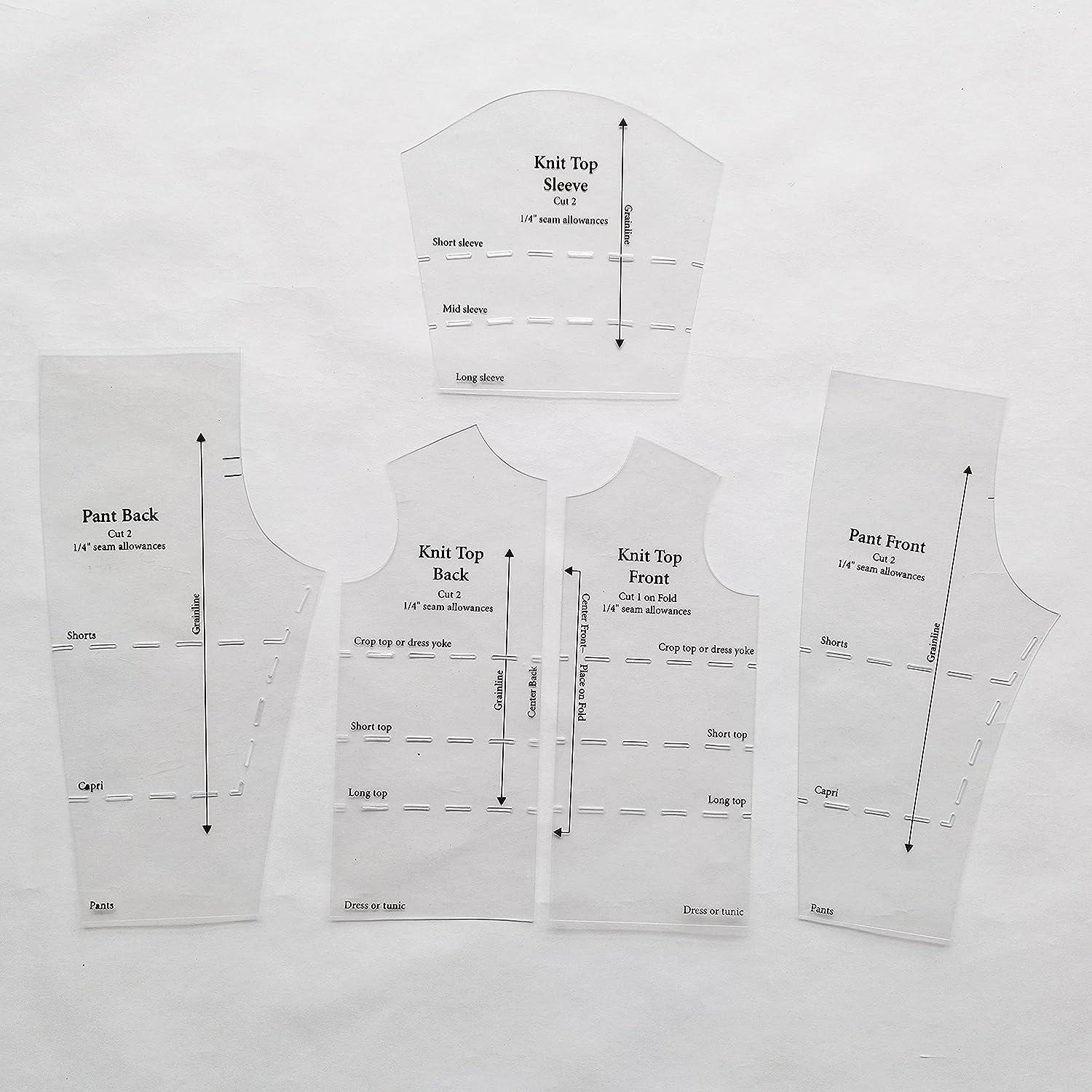 Patrons De Couture Pour Poupée – Quick-Trace – 5 Gabarits De Quilting Et Règles – Neuf