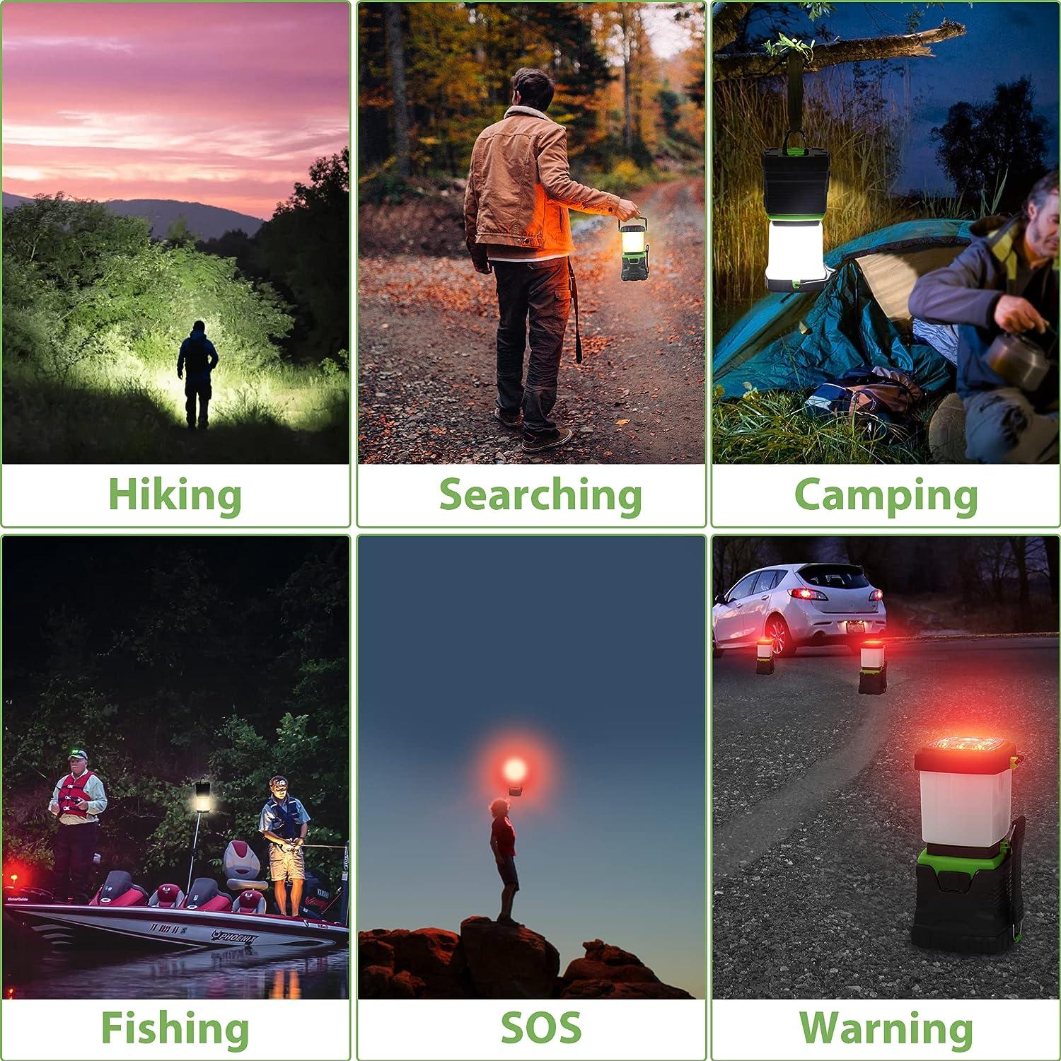 LED Camping Lantern, Rechargeable Flashlights with 1000LM