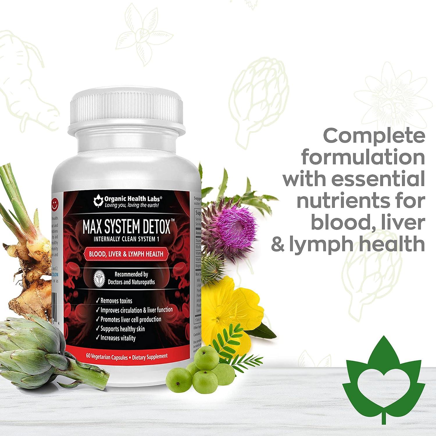 Max System Detox Natural Liver Cleanse Formula to Support Immune and