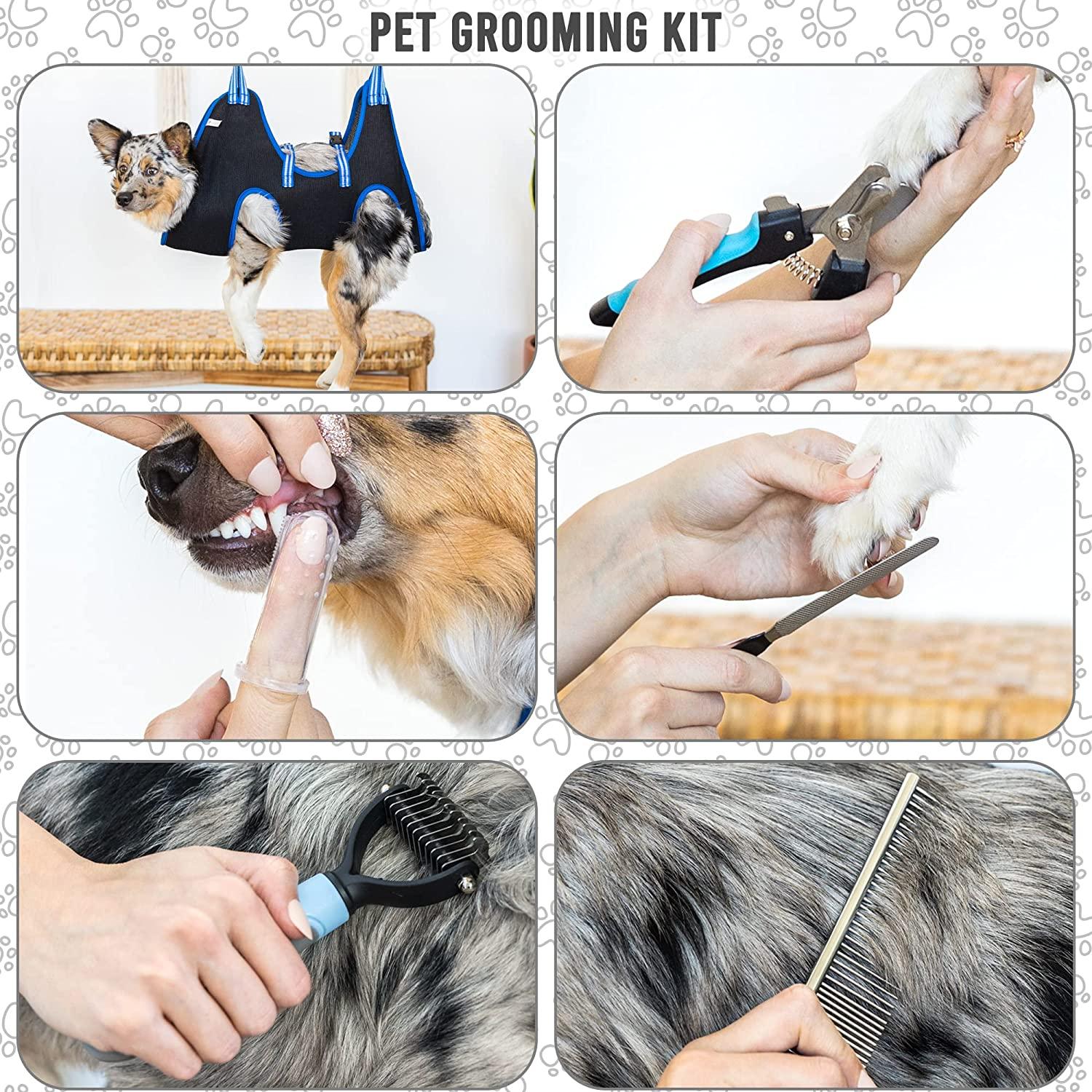 Cat and Dog Grooming Hammock DIY Dog Grooming Supplies with Dog Sling Pet Grooming Harness