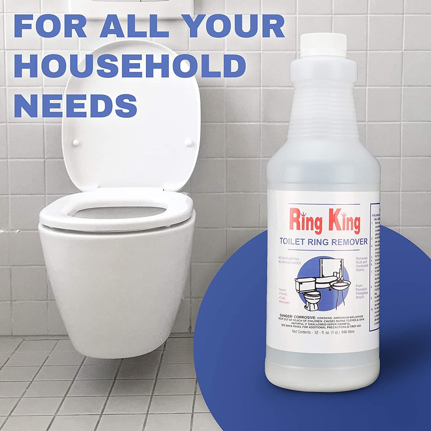 Ring King Toilet Ring Remover, NatureTek Toilet Bowl Cleaner, MultiSurface Calcium, Water Scale