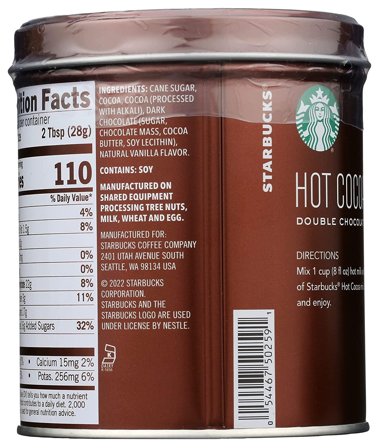 Starbucks Hot Cocoa, Double Chocolate, 7 Ounce Double Chocolate 7 Ounce