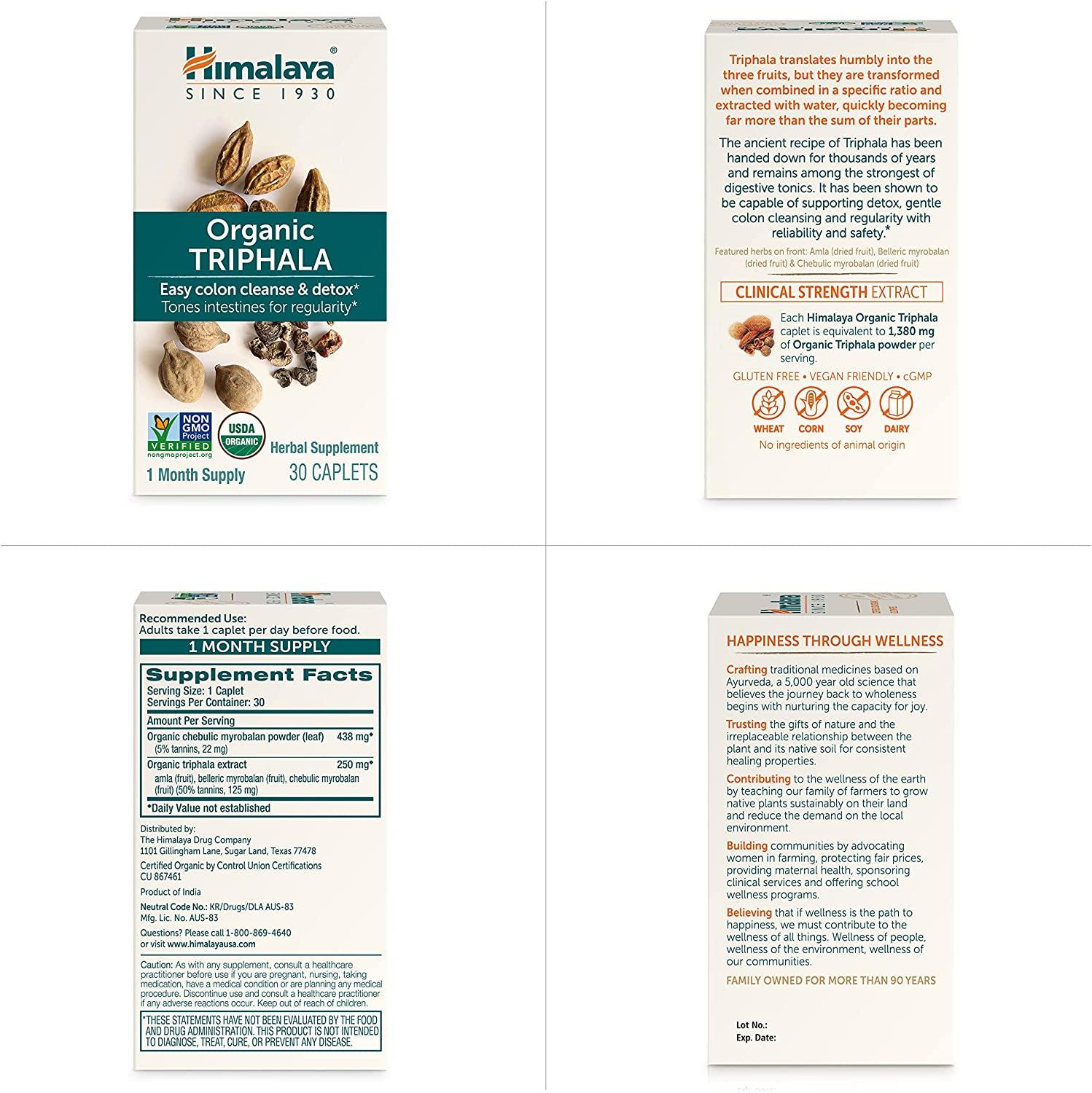 Organic India Triphala Digestion & Colon Cleanse Support, 180 Vegan Capsules
