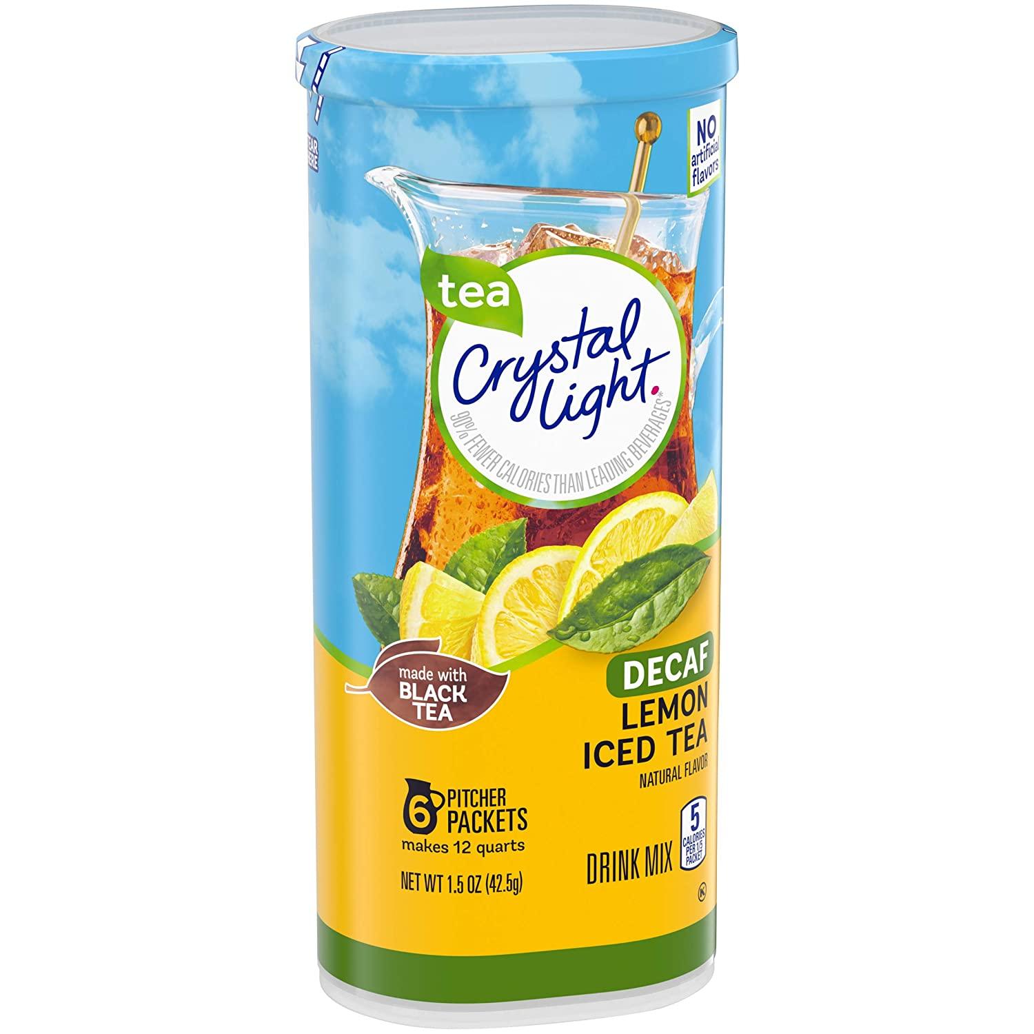 Crystal Light SugarFree Decaffeinated Lemon Iced Tea Naturally