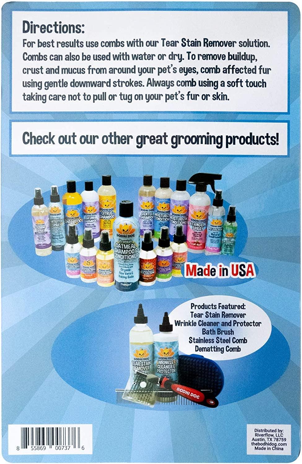 Bodhi Dog Tear Eye Stain Remover Combs Set of 2 Clean and Remove Crust, Dirt, Buildup around