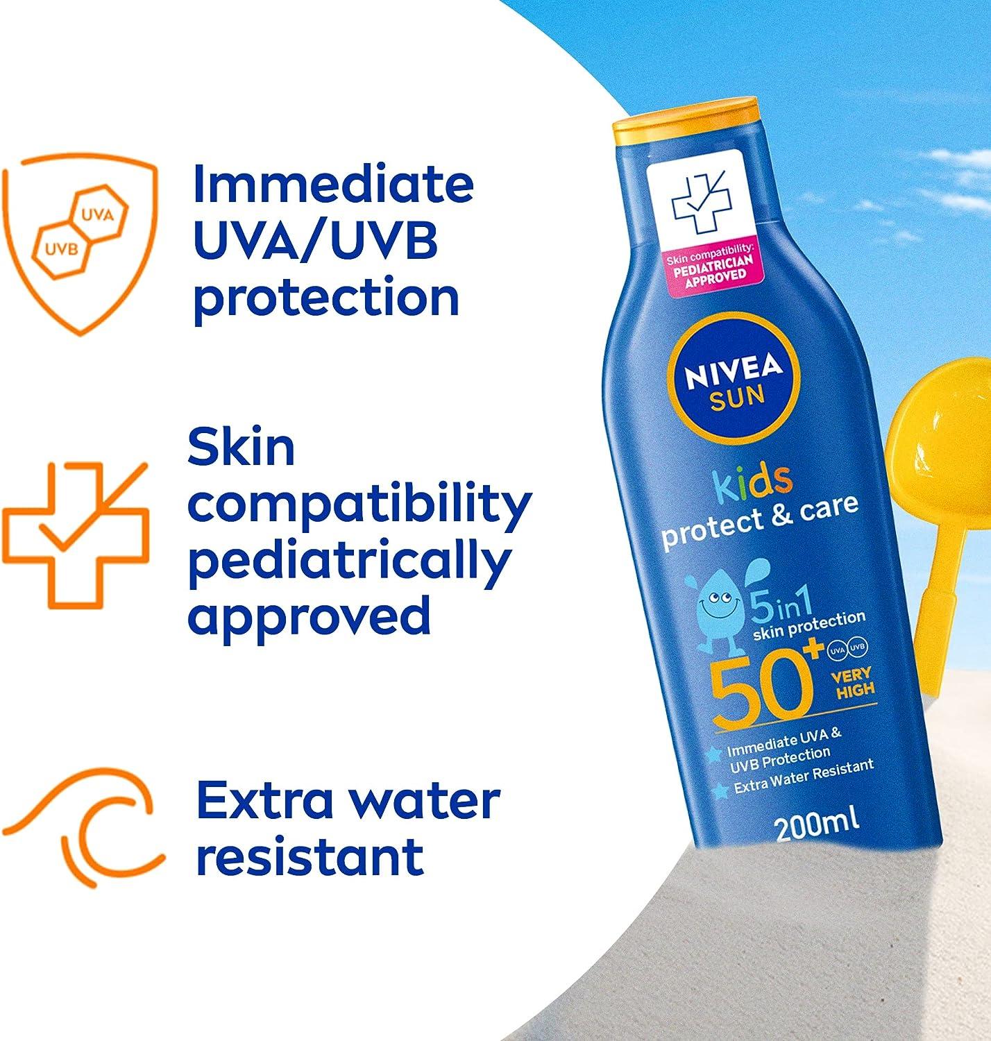 Nivea Sun Children Sun Lotion SPF 50+ LongLasting & Water Resistant Formula
