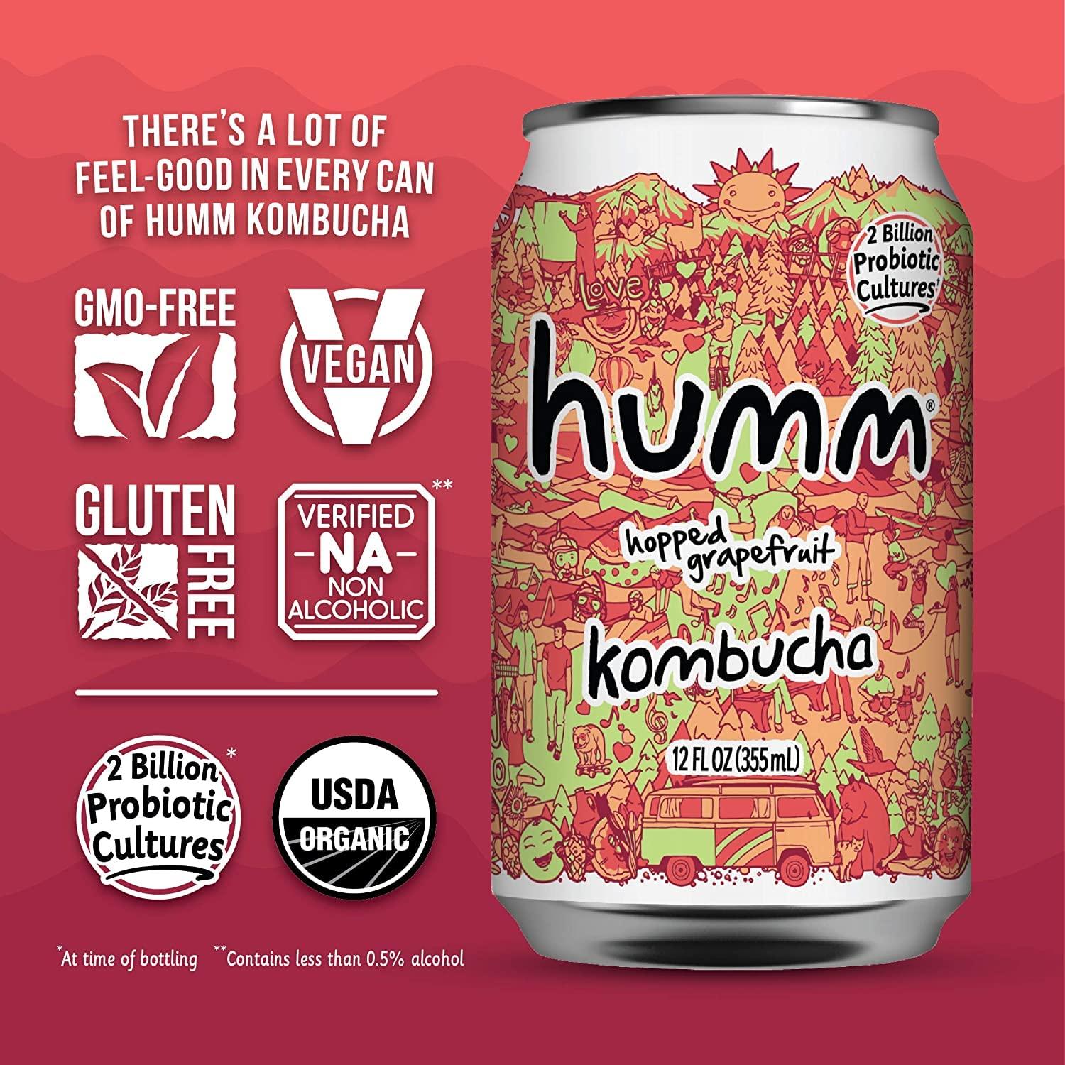Humm Kombucha Hopical Paradise Variety Pack 2 Billion Probiotics