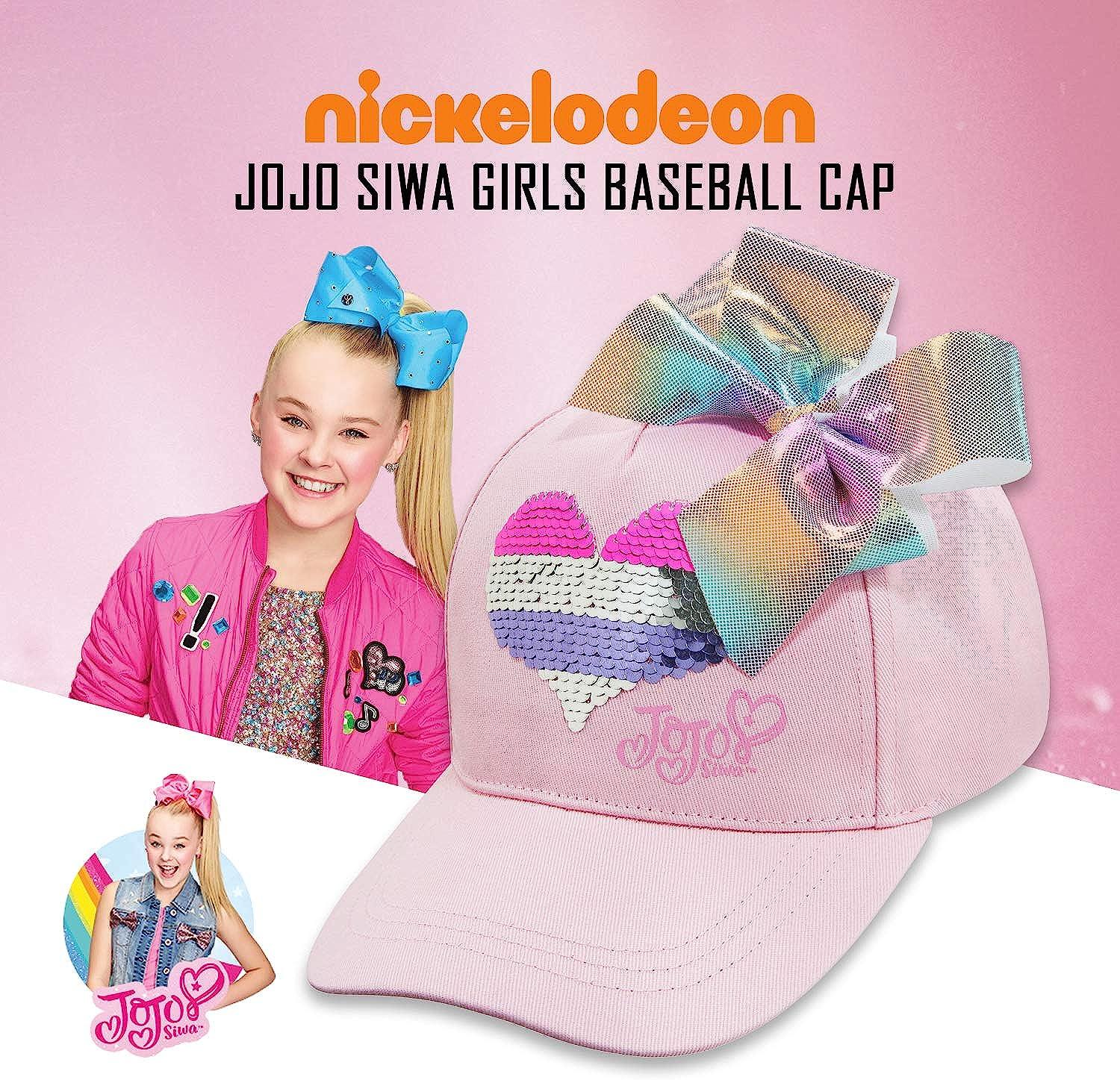 Nickelodeon JoJo Siwa Pink Baseball Cap Hat - Girls Age 4-8 Sequin
