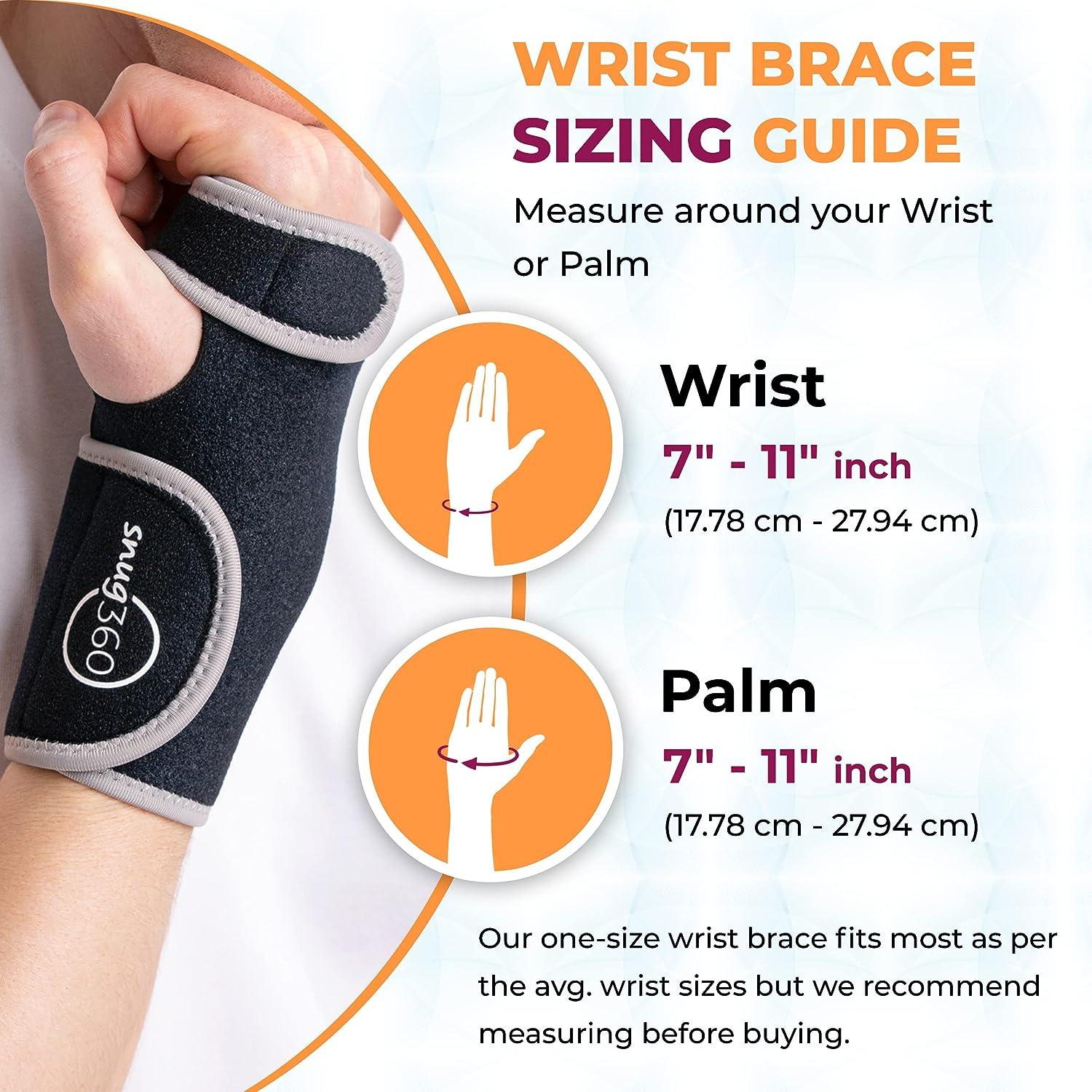 SNUG360 Adjustable Wrist Brace with Splint for Carpal Tunnel ...