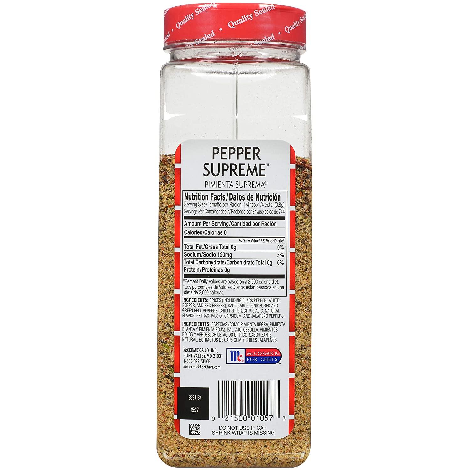 Lawry's Pepper Supreme Seasoning Blend, 21 oz One 21 Ounce Container