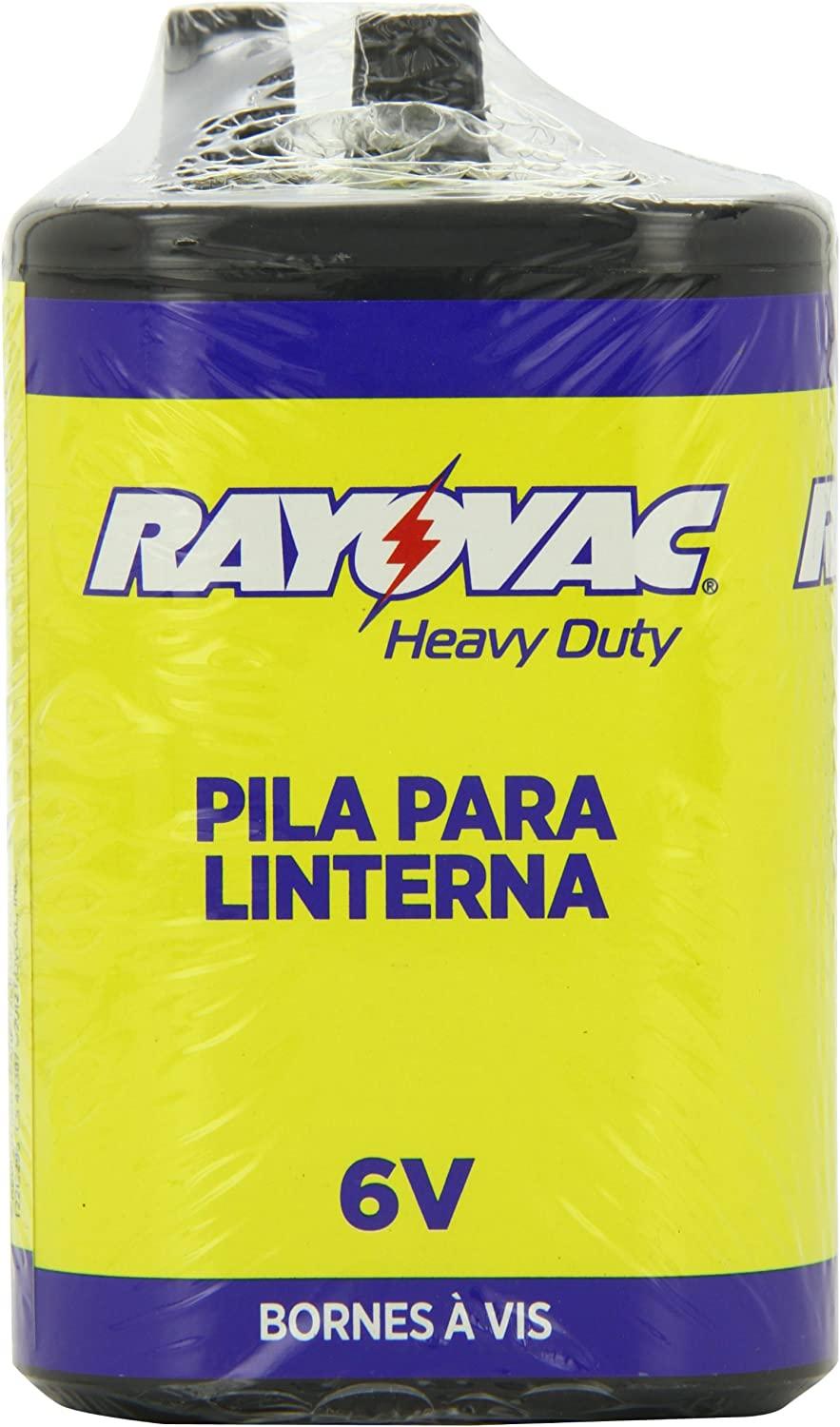 RAYOVAC Heavy Duty Lantern Battery, 6 Volt Screw Terminals, 945R4C