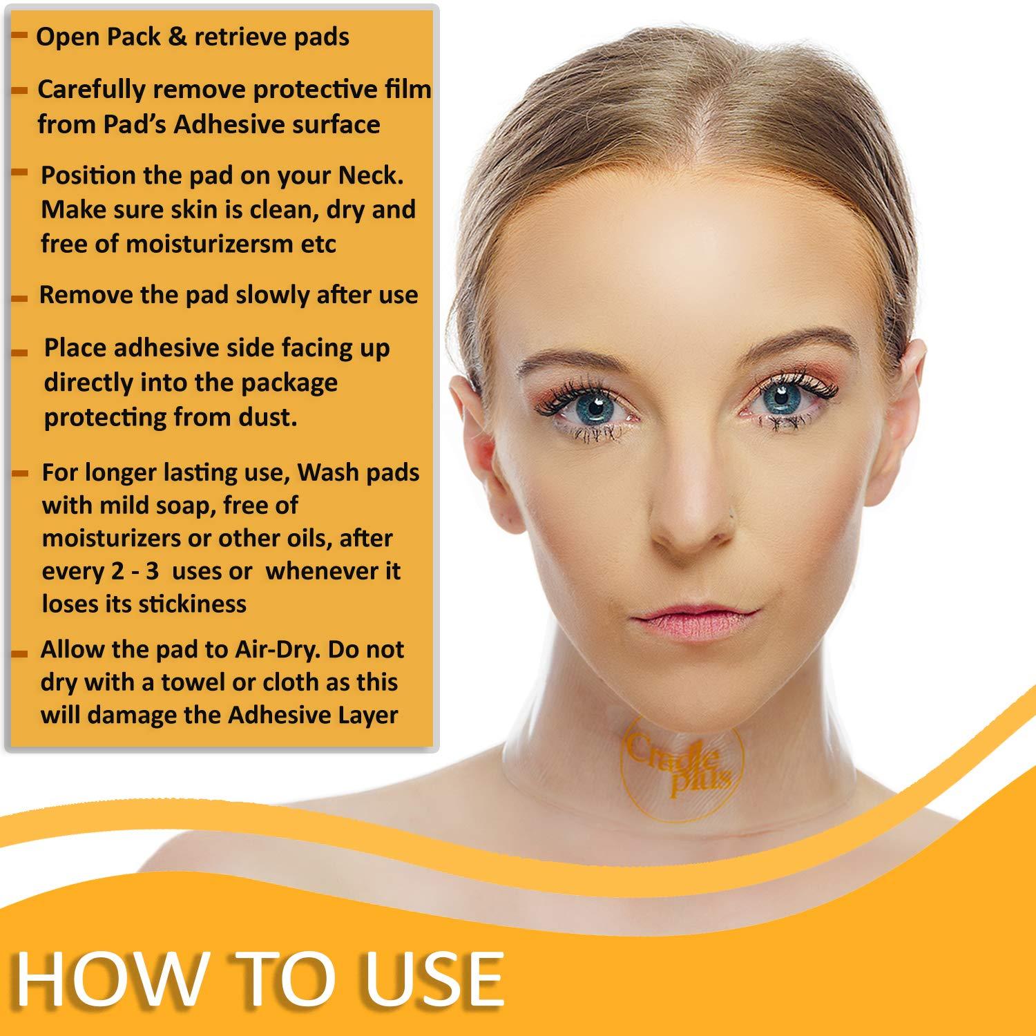 Silicone Neck Wrinkle Pads with Strap Pack of 3 Reusable AntiAging