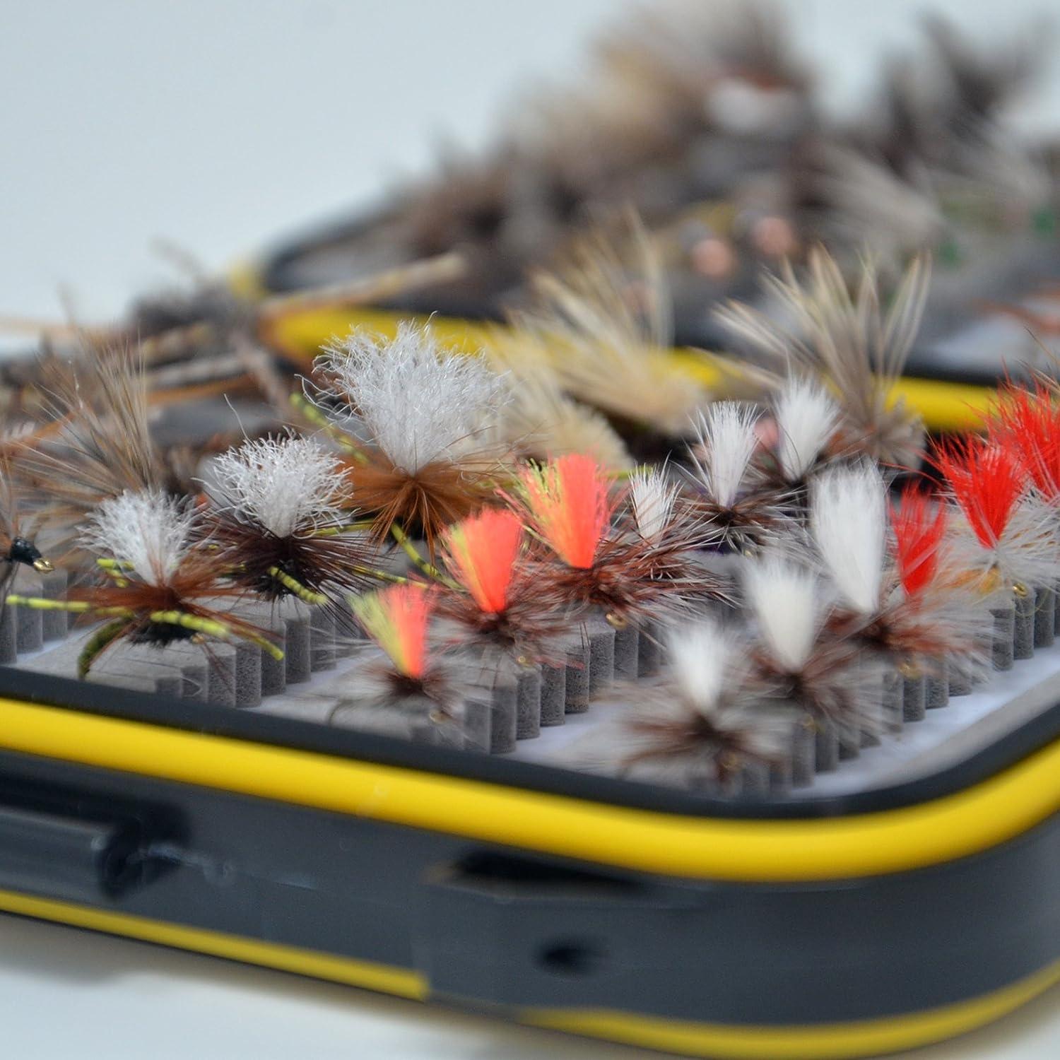 Waterproof Fly Fishing Box + Assorted Trout Flies – Double-Sided, Portable, With 15 Dry Fly Lures