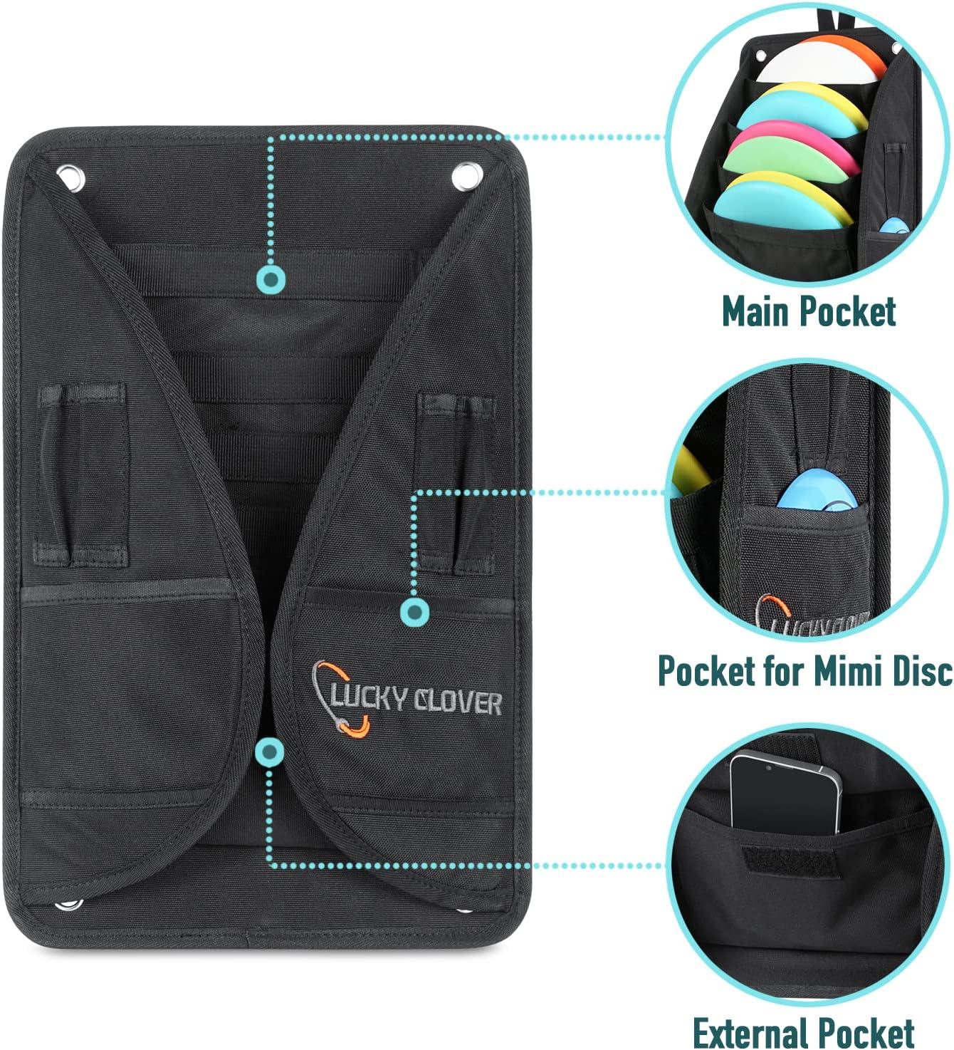 Lucky Clover Disc Cart Putter Pouch Secure Pocket for Discs