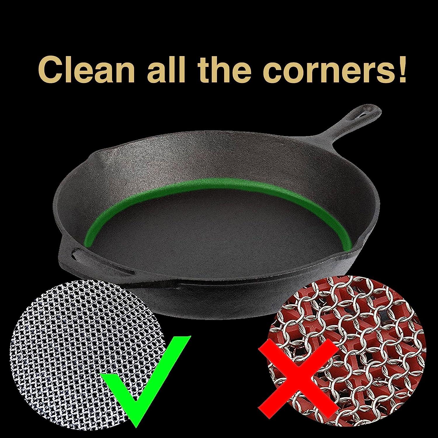Chainmail Scrubber Cast Iron Stainless Steal Scrubber Must Have ! 