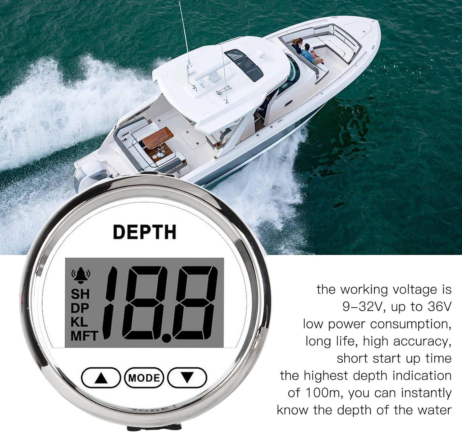 Buy Dash Depth Sounder Waterproof Depth Gauge for Yachts & Boats