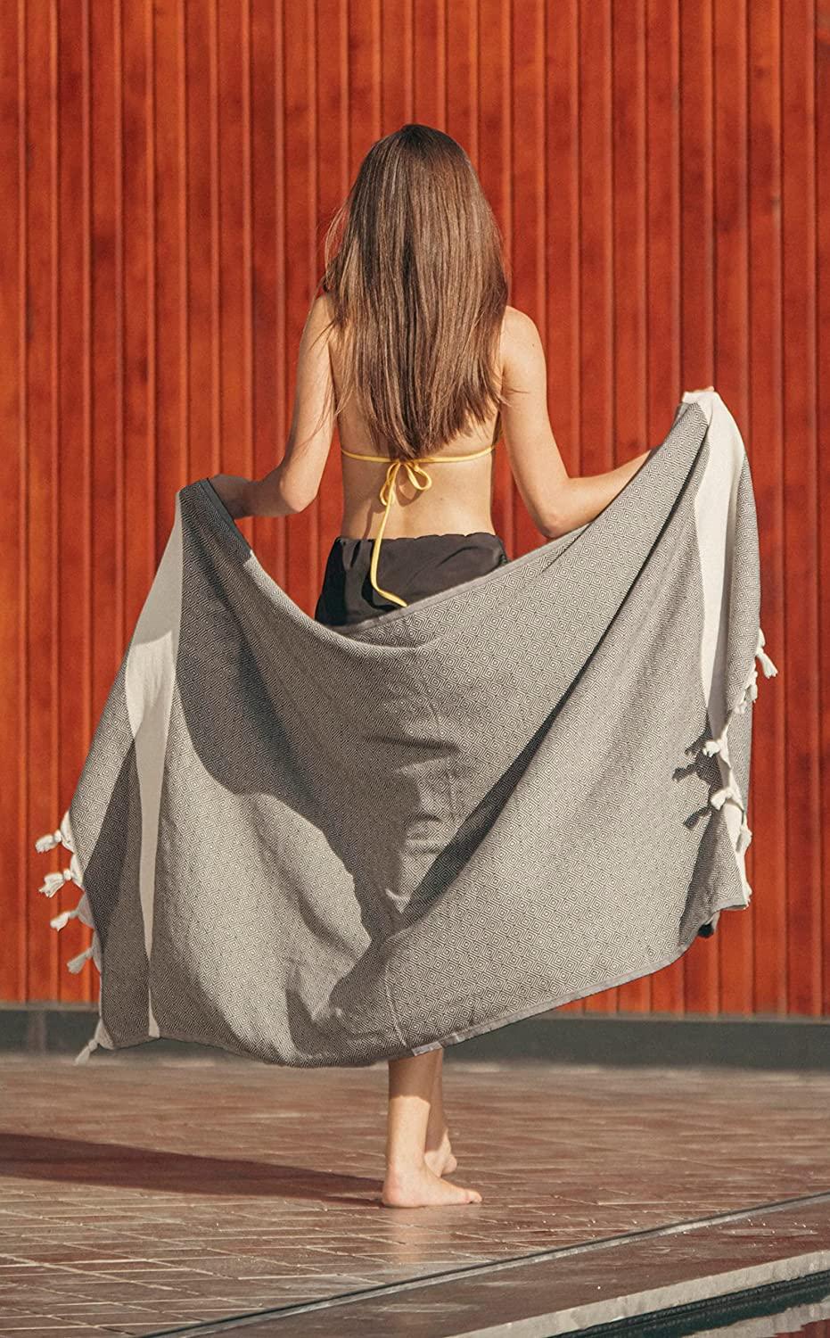 Black beach sales towels oversized