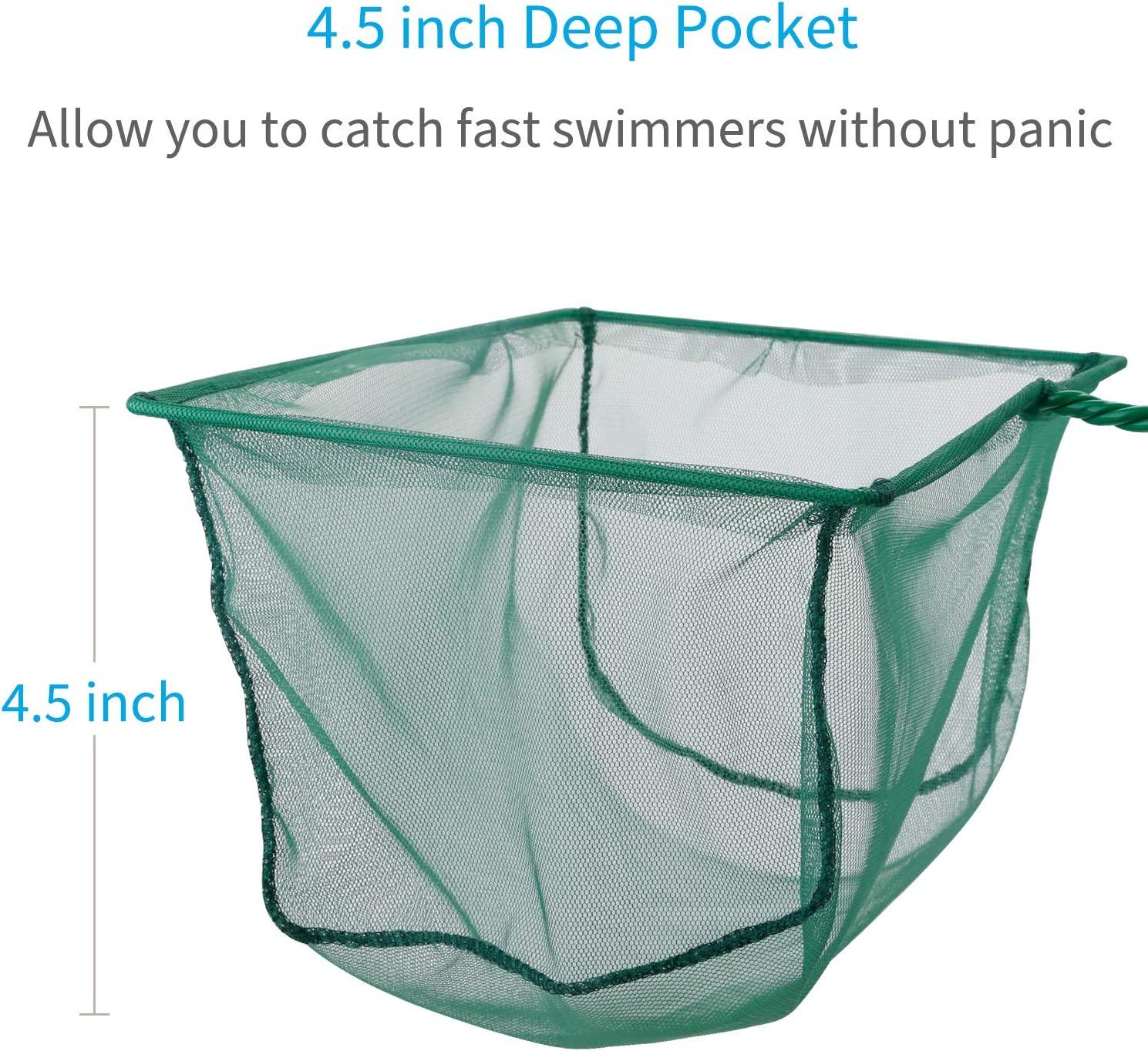 Pawfly 8 Inch Fine Mesh Aquarium Fish Net with 10.5 Inch Plastic Handle -  Green | Buy Now with Express International Delivery | GoSupps.com