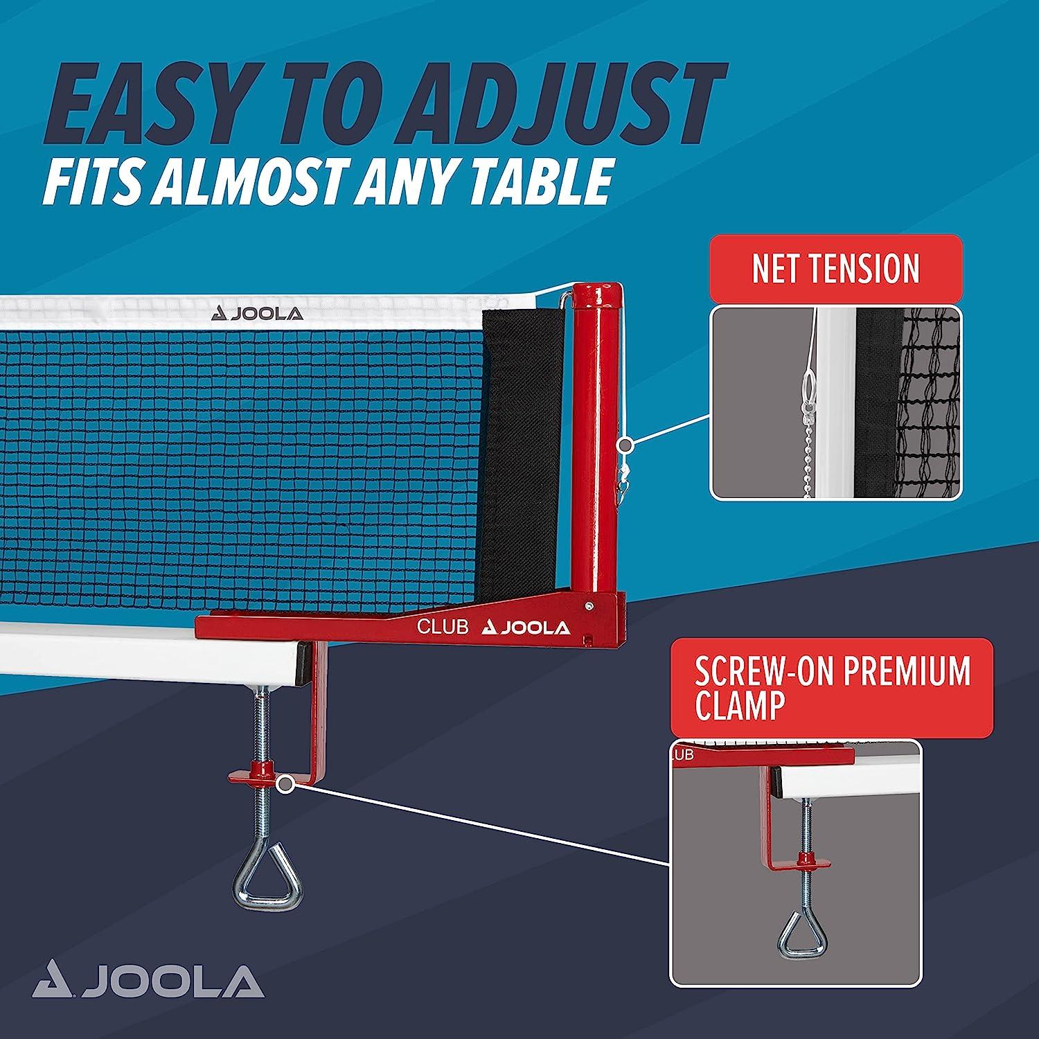 JOOLA Club Competition Table Tennis Net and Post Set Portable and Easy Setup 72" Regulation