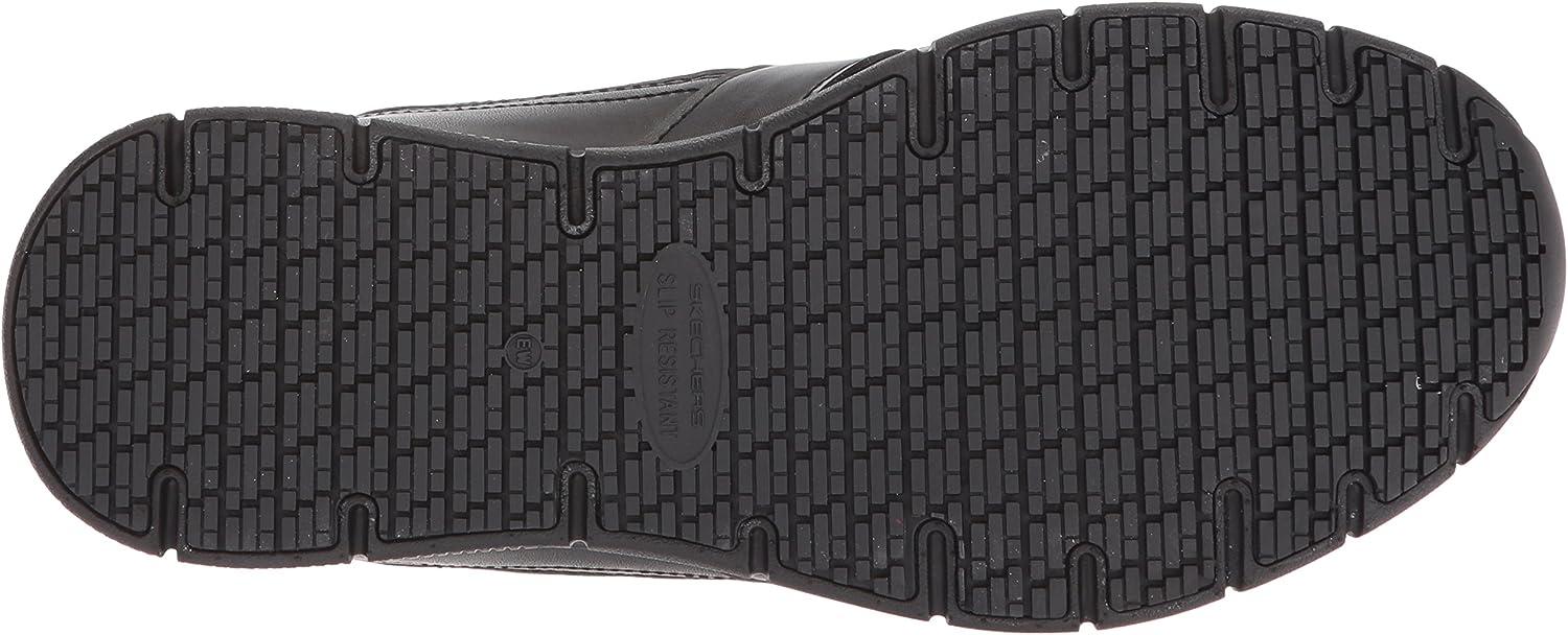 Skechers Women's Nampawyola Food Service Shoe 8 Black Polyurethane