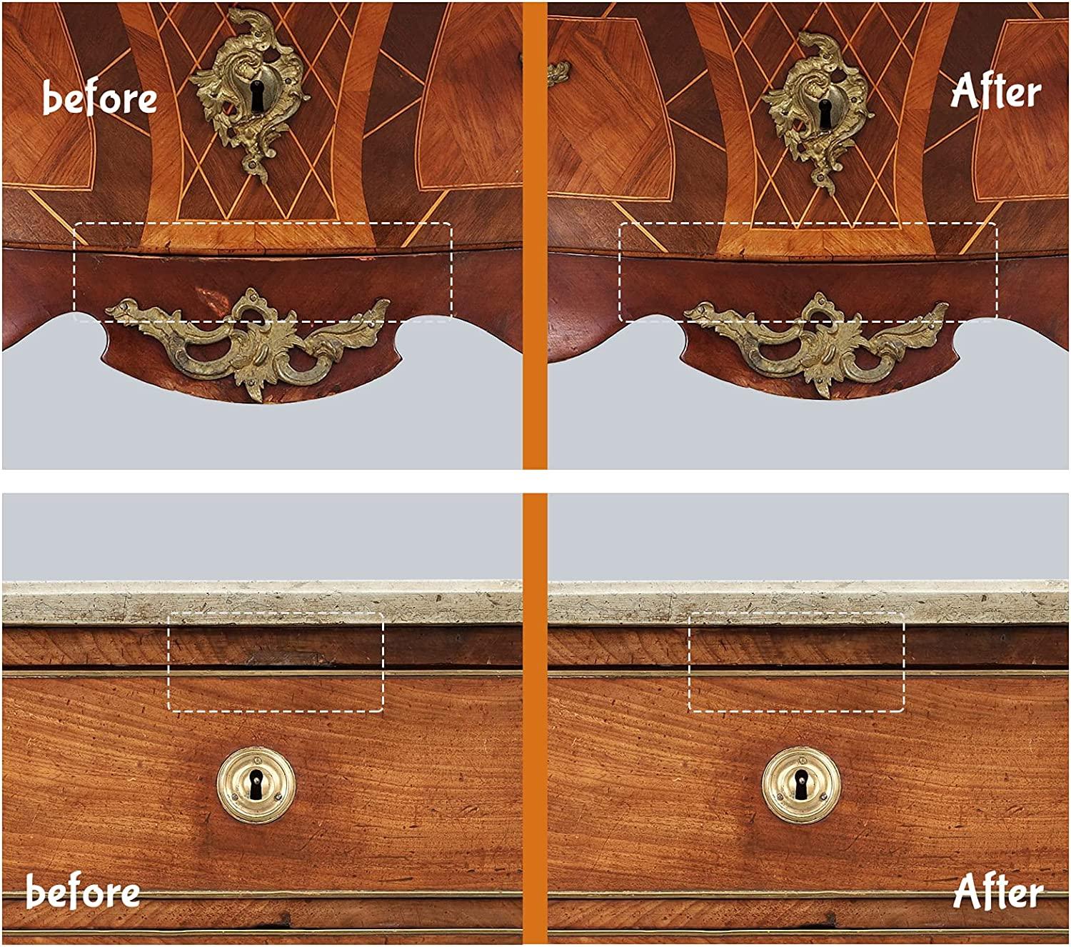 REALINN Wood Furniture Repair Kit 8 Dark Colors Wood Fillers and Touch