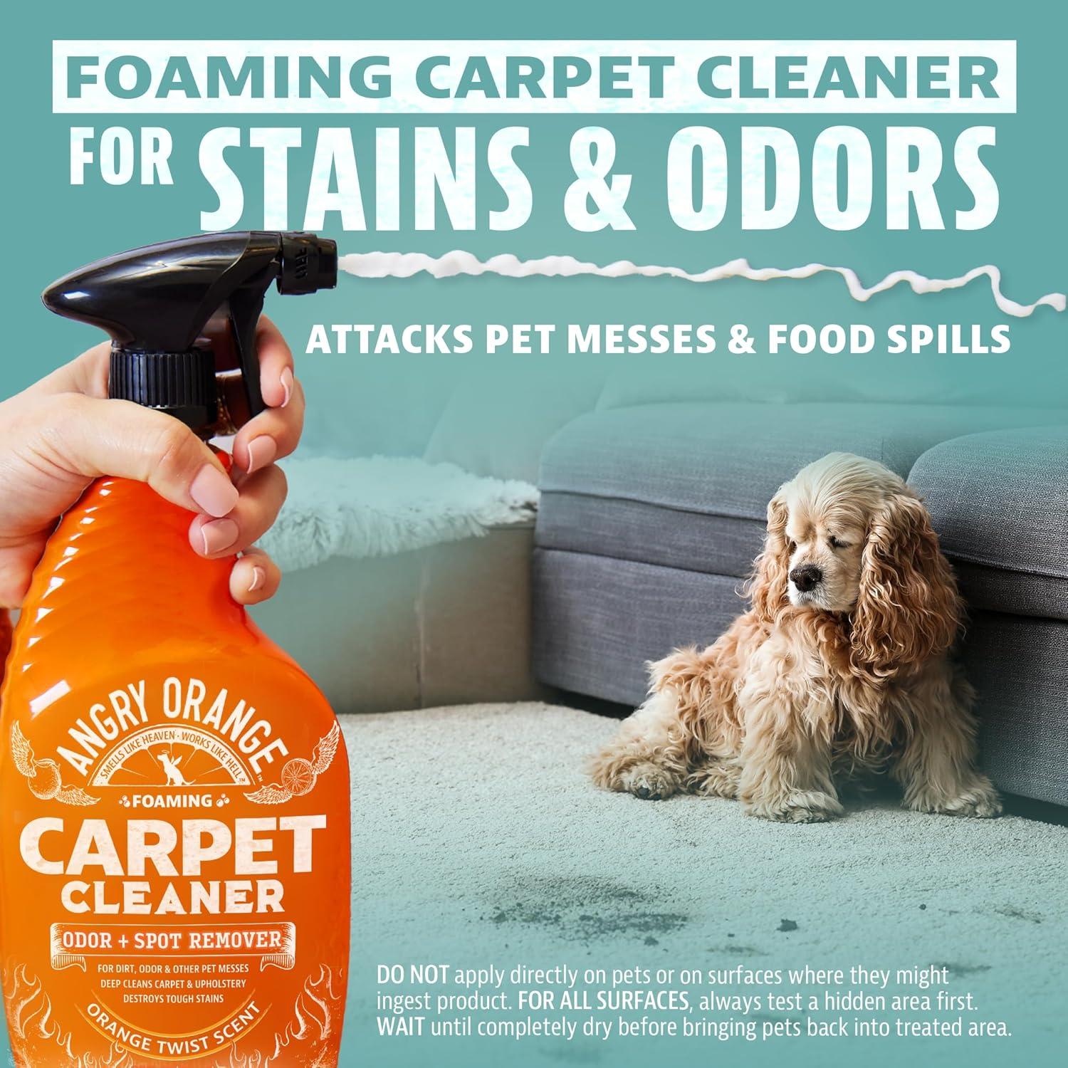 ANGRY ORANGE Carpet Upholstery Cleaner 24oz Foaming Solution - Main Image