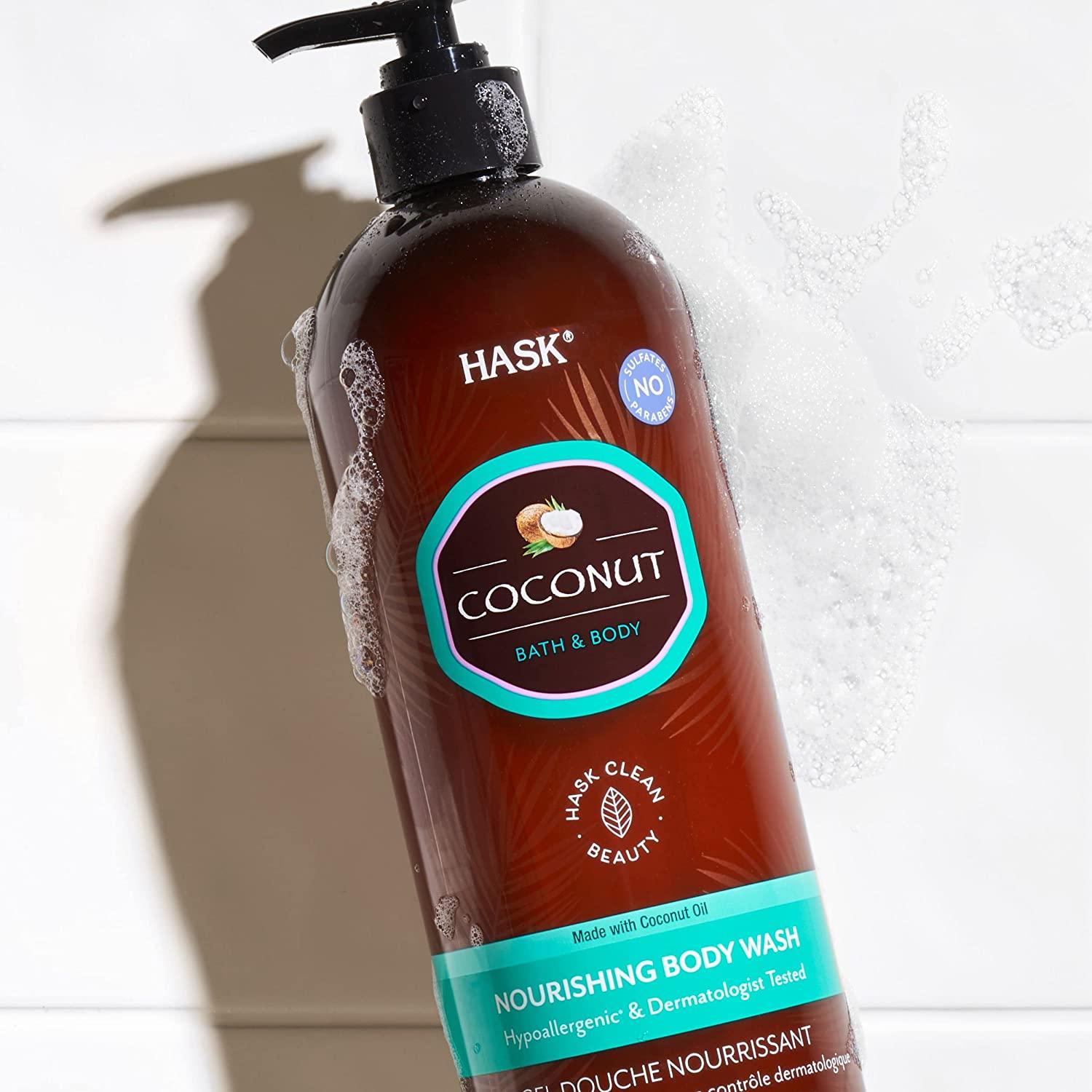 HASK Coconut Body Wash Vegan Formula, Hypoallergenic, Dermatologist