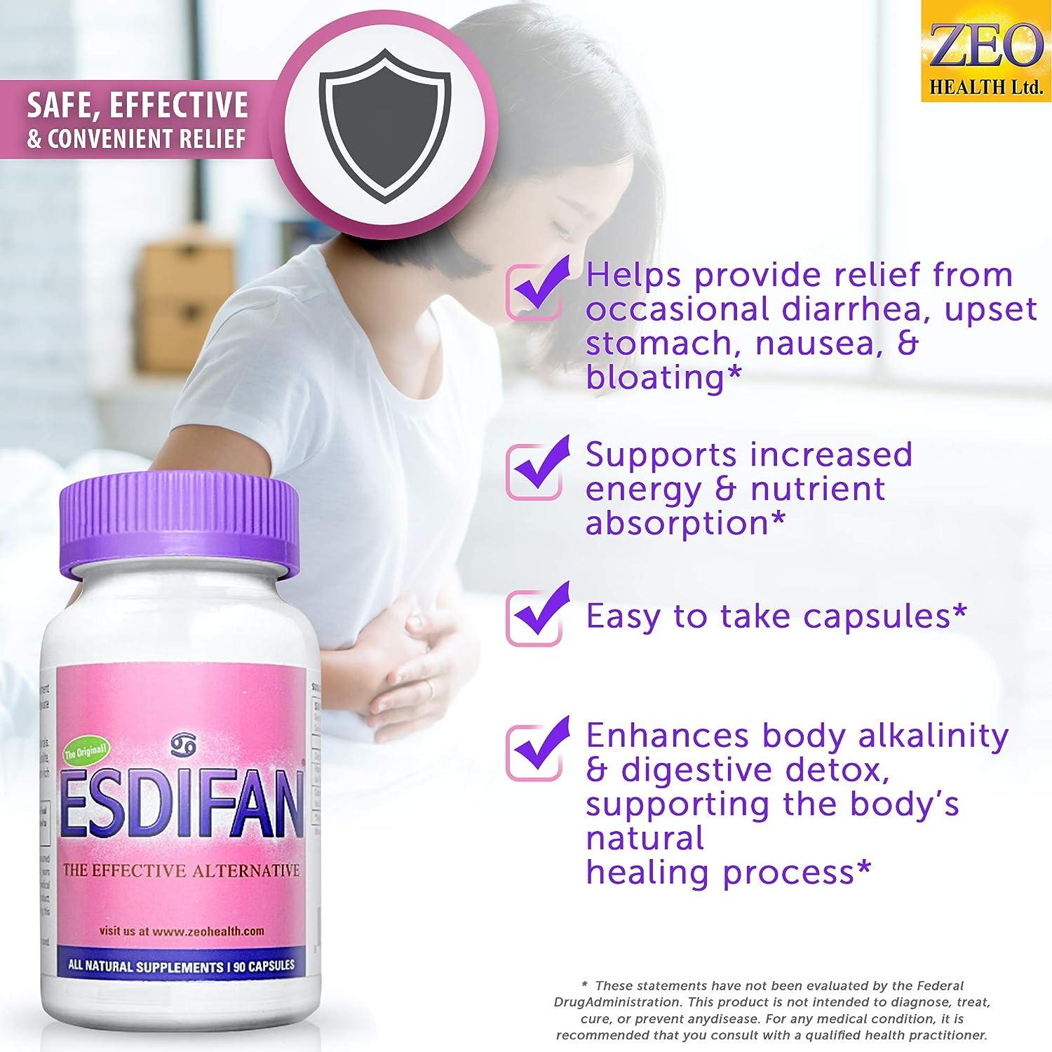 ESDIFAN Supports Natural Relief of Diarrhea IBS Nausea Gas & Bloating