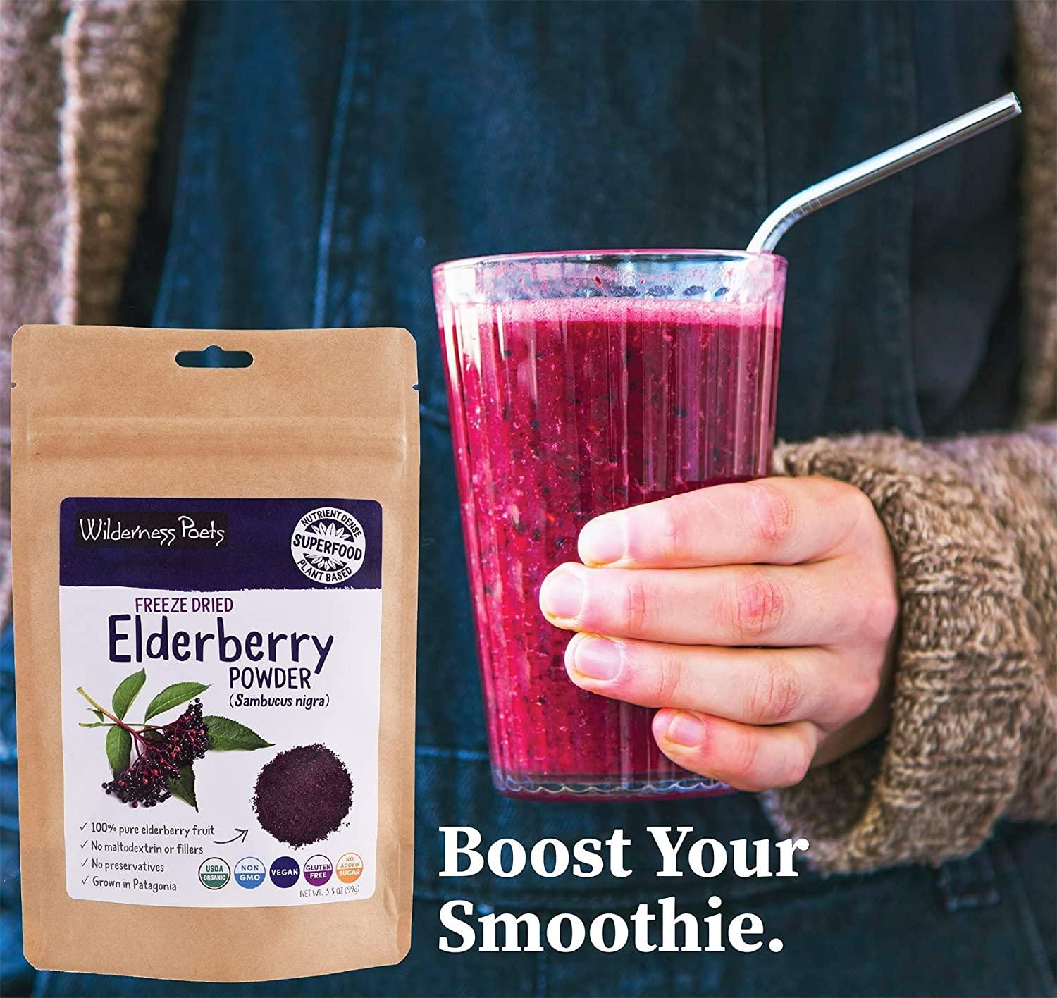 Wilderness Poets Freeze Dried Elderberry Powder 3.5 oz (99g)