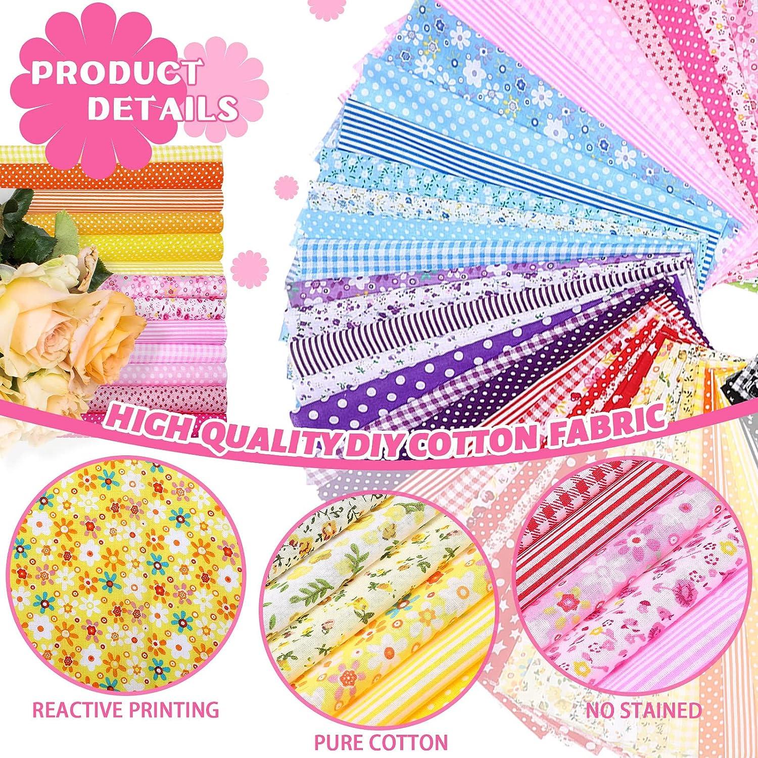 100pcs Cotton Fabric Patchwork For Diy Sewing Quilting And Toys