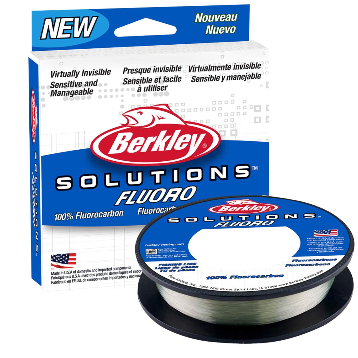 Berkley Solutions Fishing Line (Braid/Monofilament/Fluorocarbon) 200 Yards  Fluorocarbon - Clear 15 Pounds