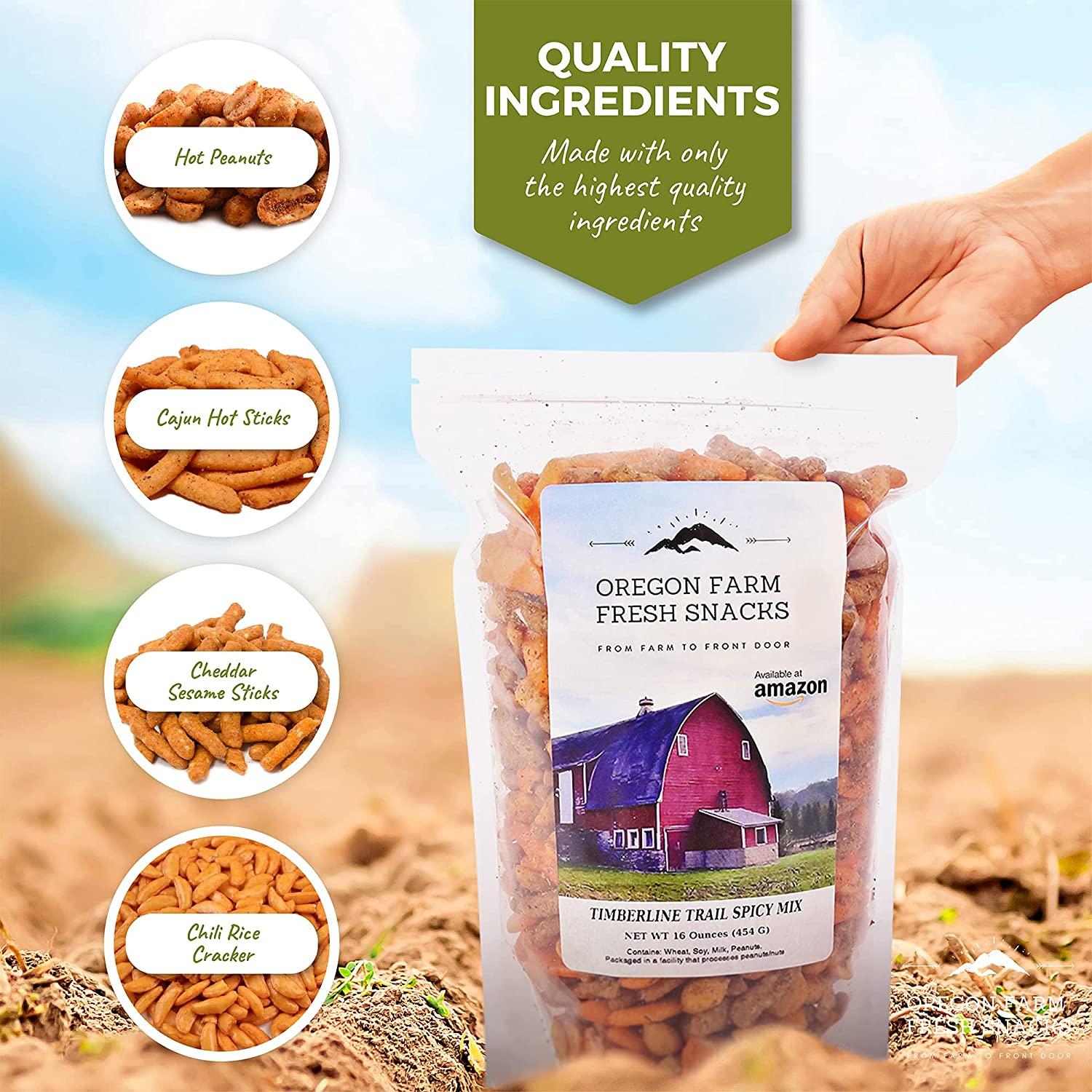 Oregon Farm Fresh Snacks Timberline Trail Spicy Mix 16 oz Hot