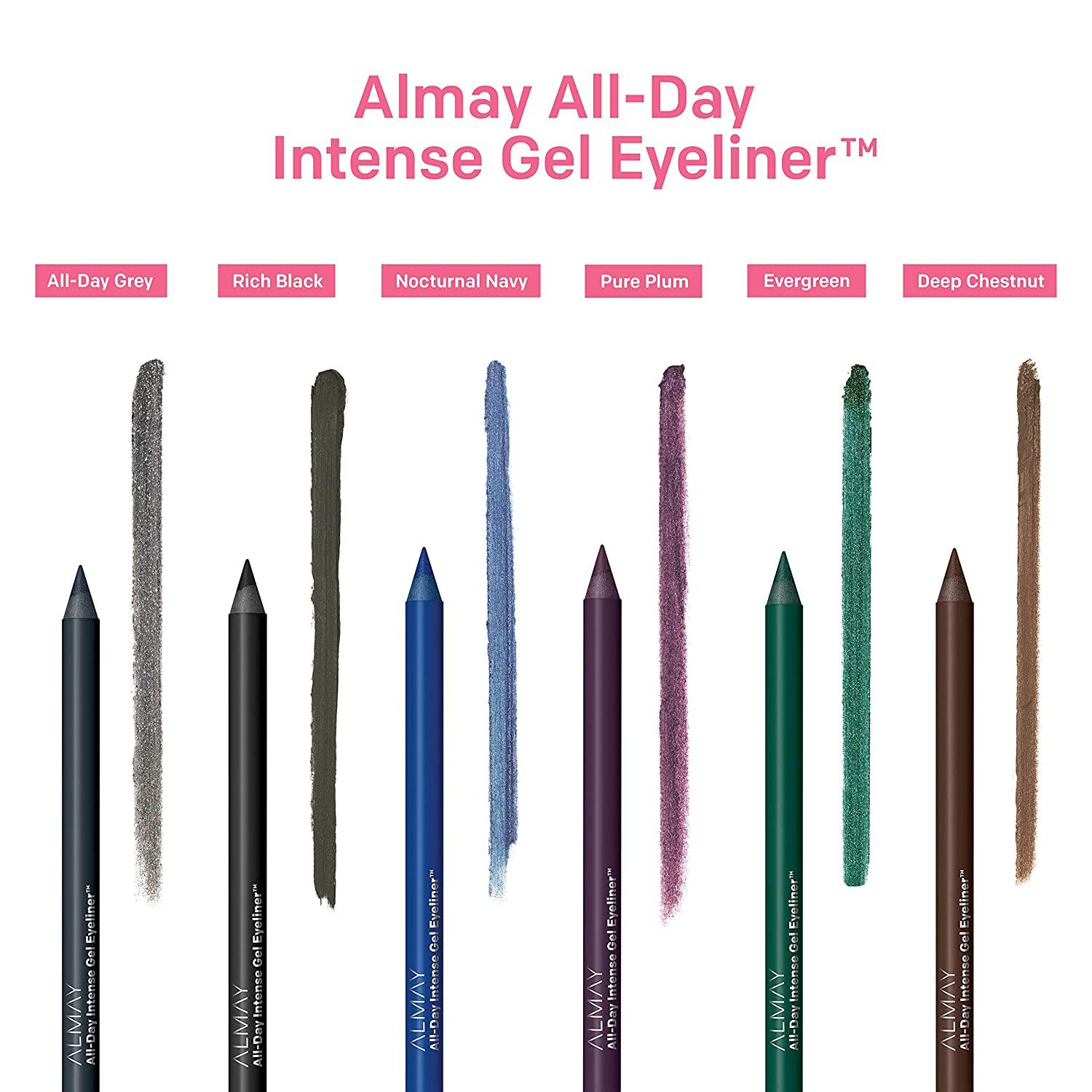 Gel Eyeliner by Almay, Waterproof, FadeProof Eye Makeup, EasytoSharpen Liner Pencil, 140 Deep