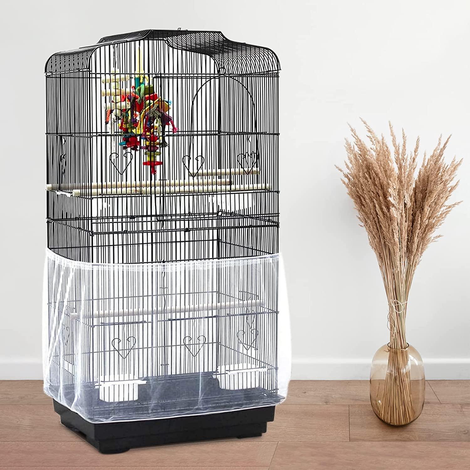 Large round bird cage with cheap stand