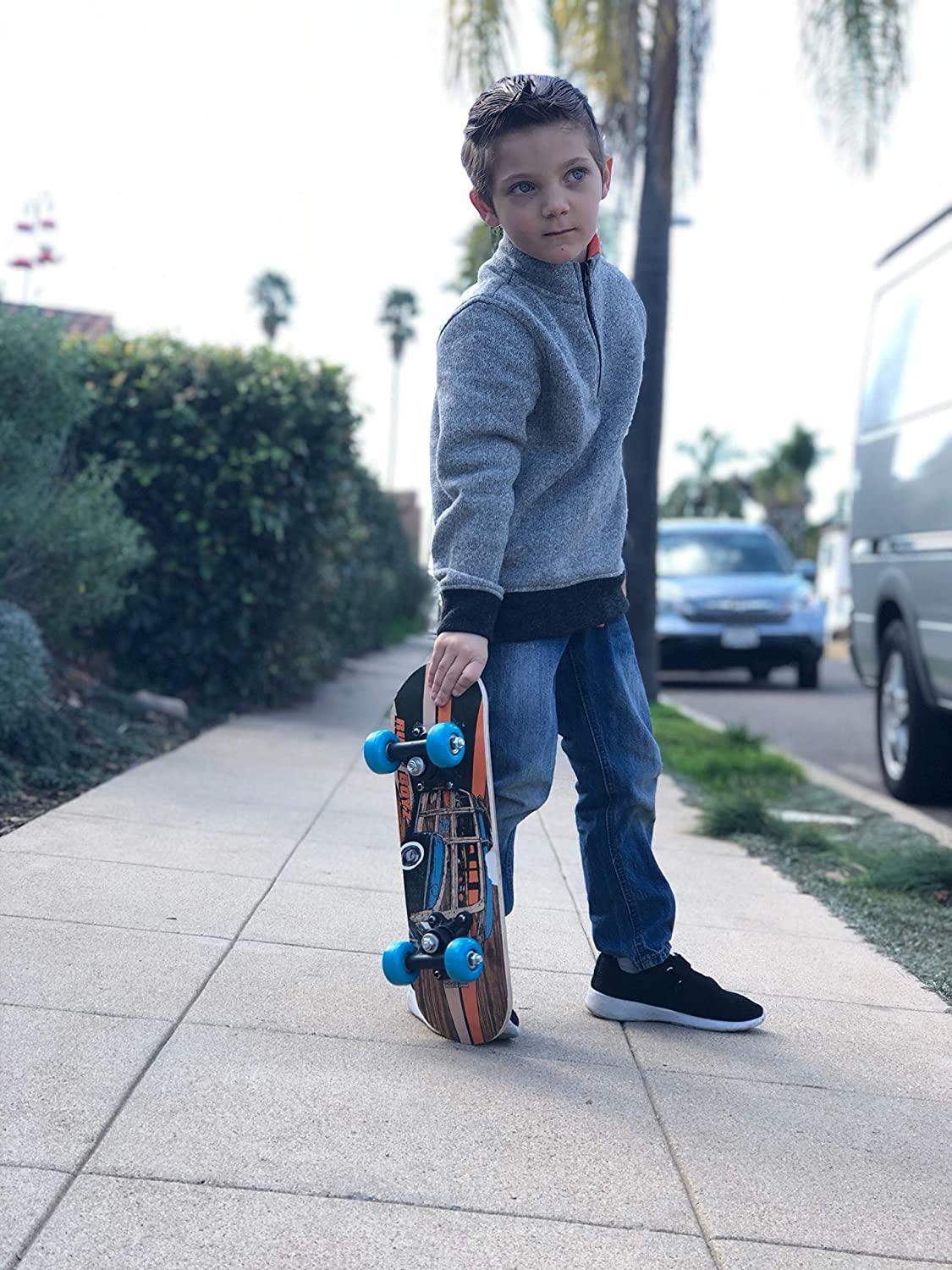 Mini Skateboard RudeBoyz 17 Pouces, Bois, Pour Tout-petits Et Enfants, Neuf