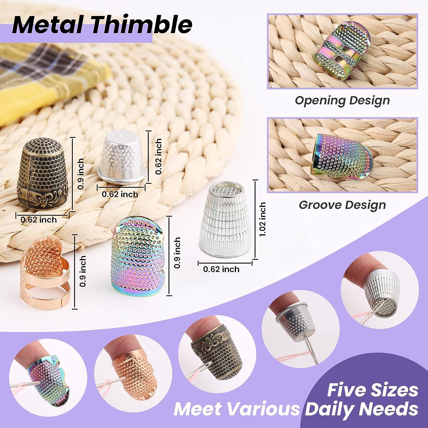 Gupbes Metal Thimble,Sewing Thimbles Wear‑Resistant Durable DIY