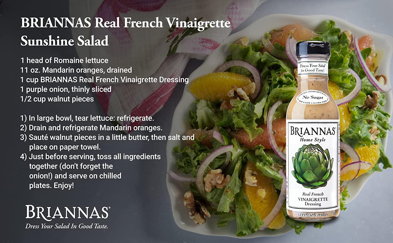 BRIANNAS Real French Vinaigrette - Gluten-Free, Sugar-Free, Vegan - 12 Fl  Oz (2 Pack) | Buy Now with Express International Delivery
